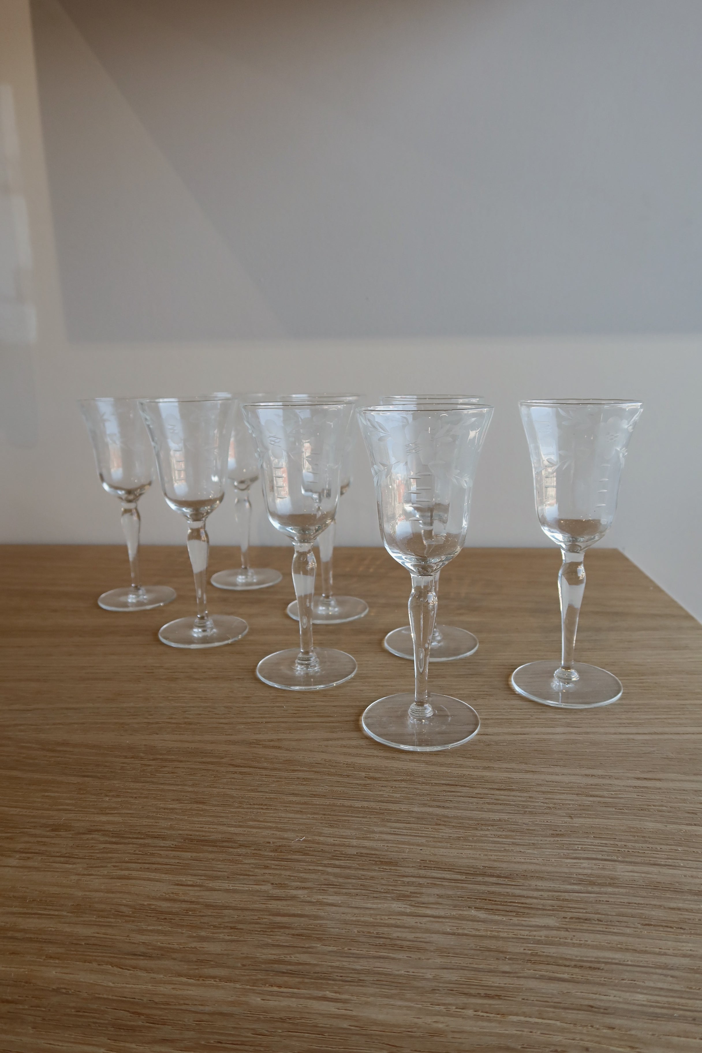 vintage etch goblet