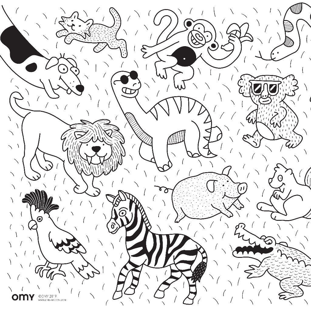 Pocket coloring of Animals