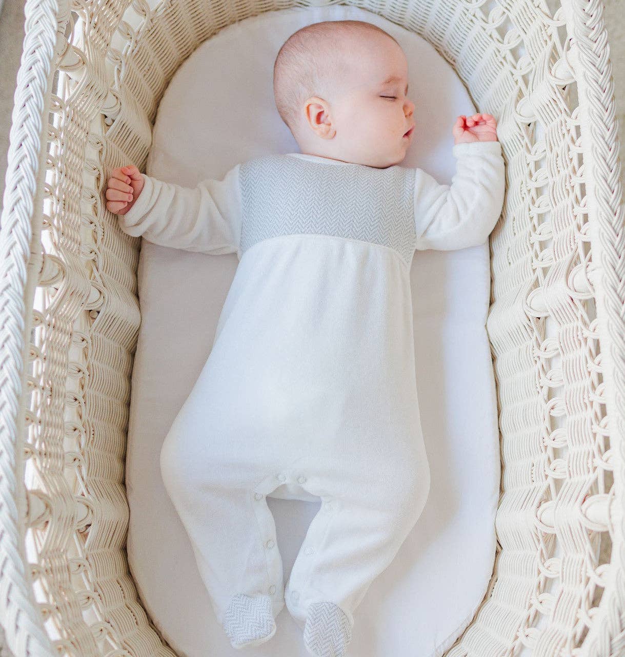 Pink Chevron Velour Romper