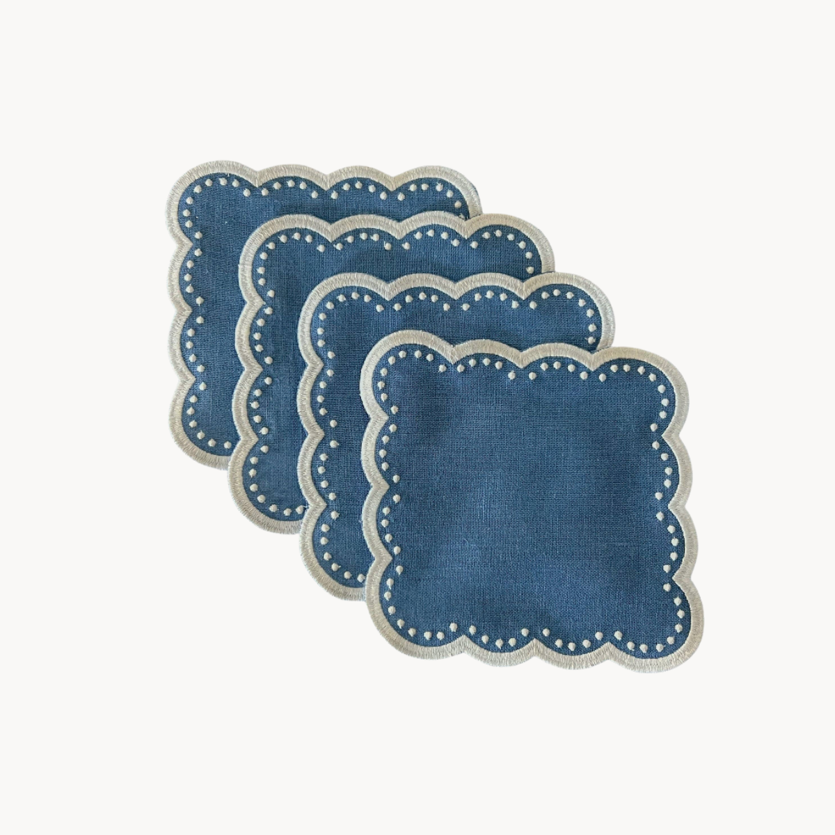 Scalloped cocktail napkins