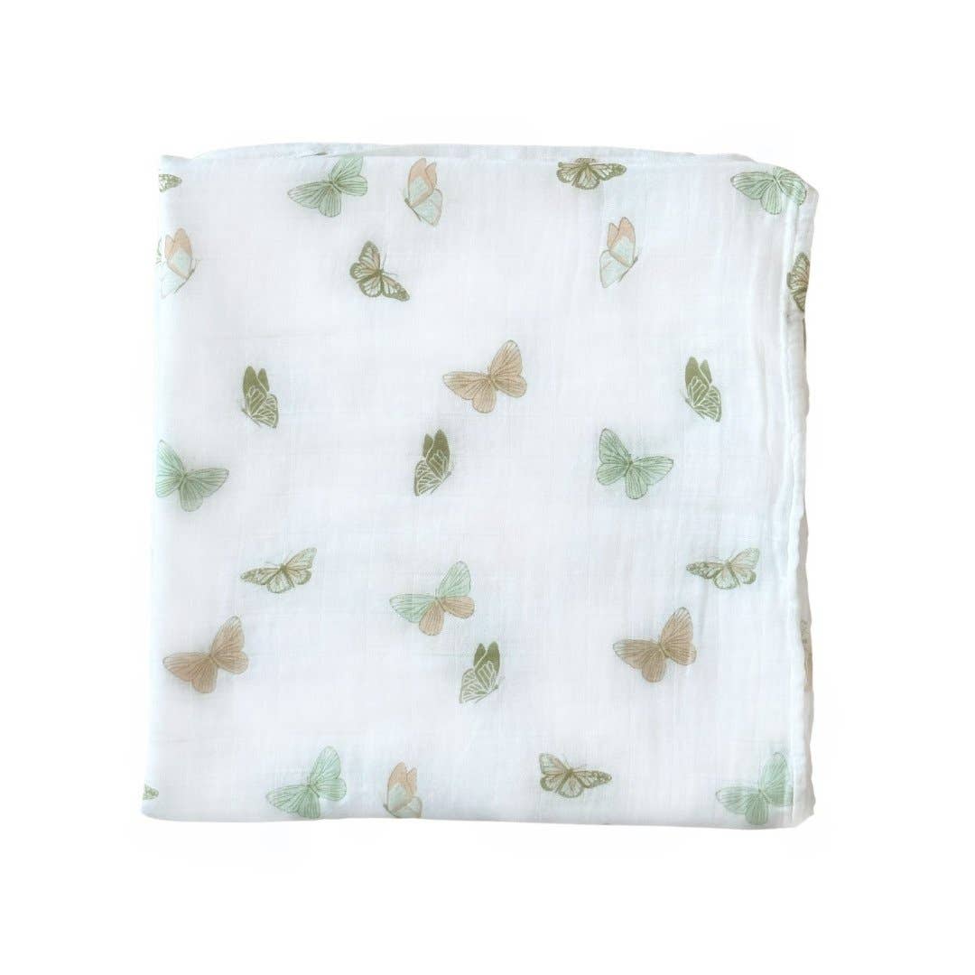 Butterflies- Bamboo Muslin Swaddle
