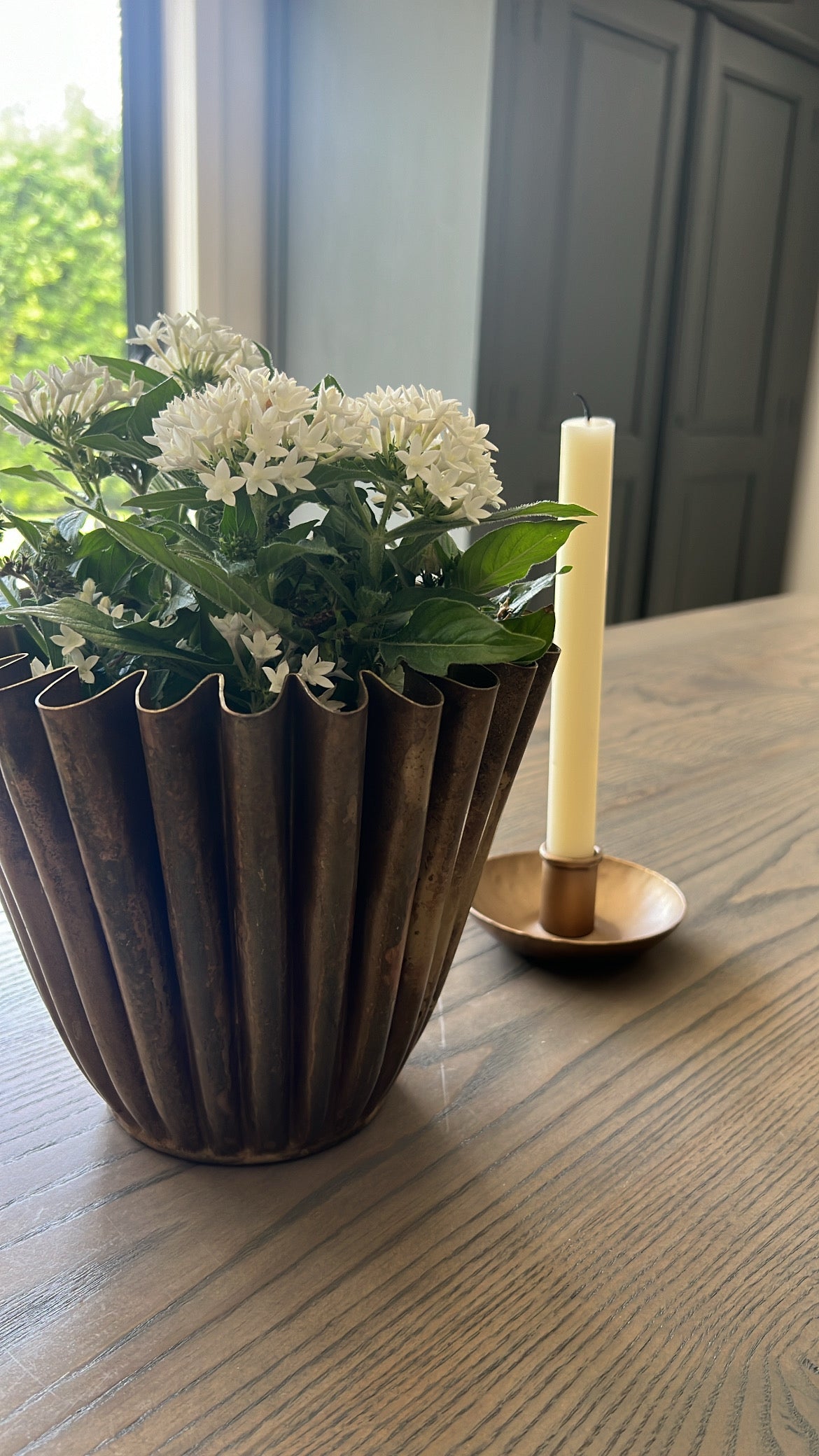 Antique Brass Planter