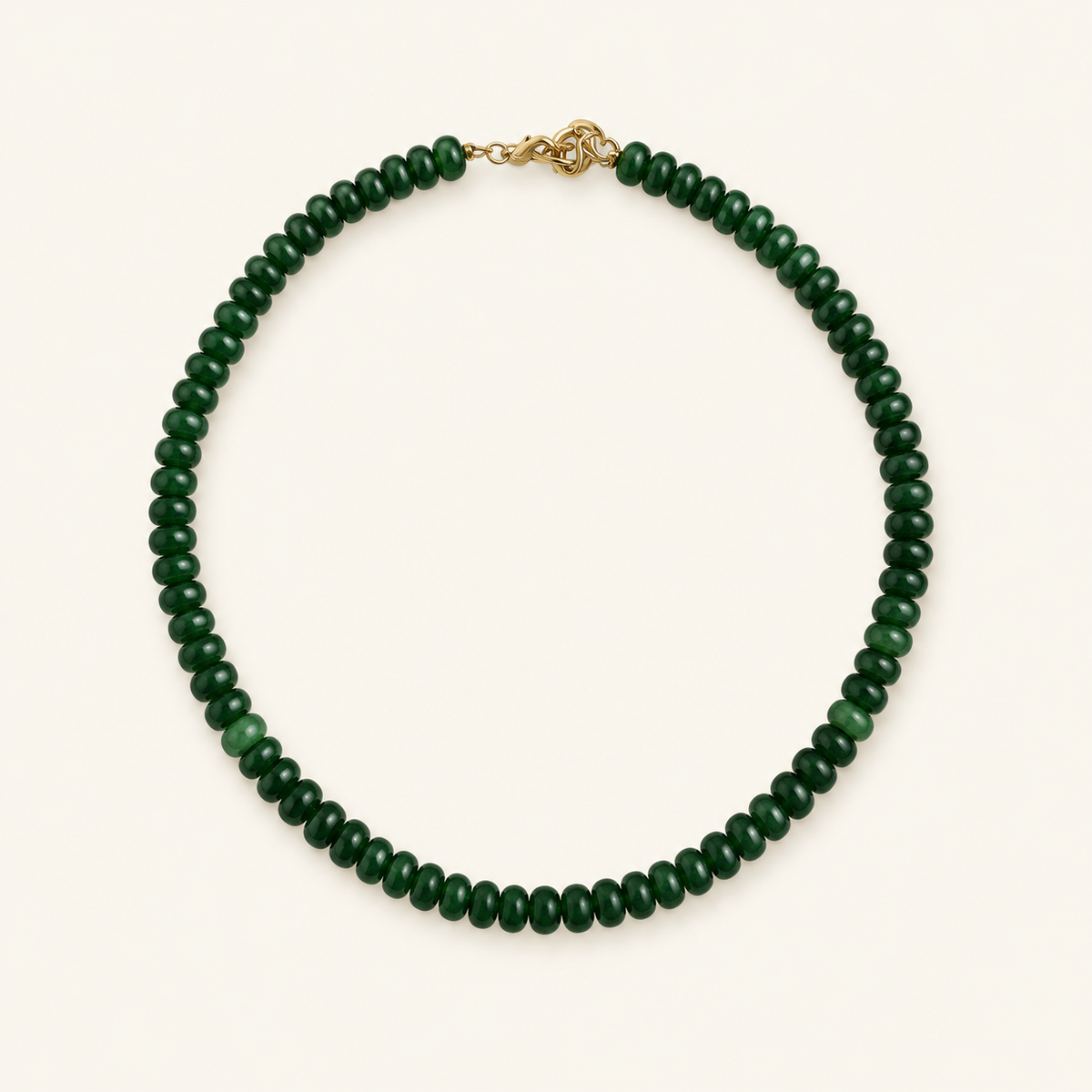 Dark Emerald Beaded Necklace