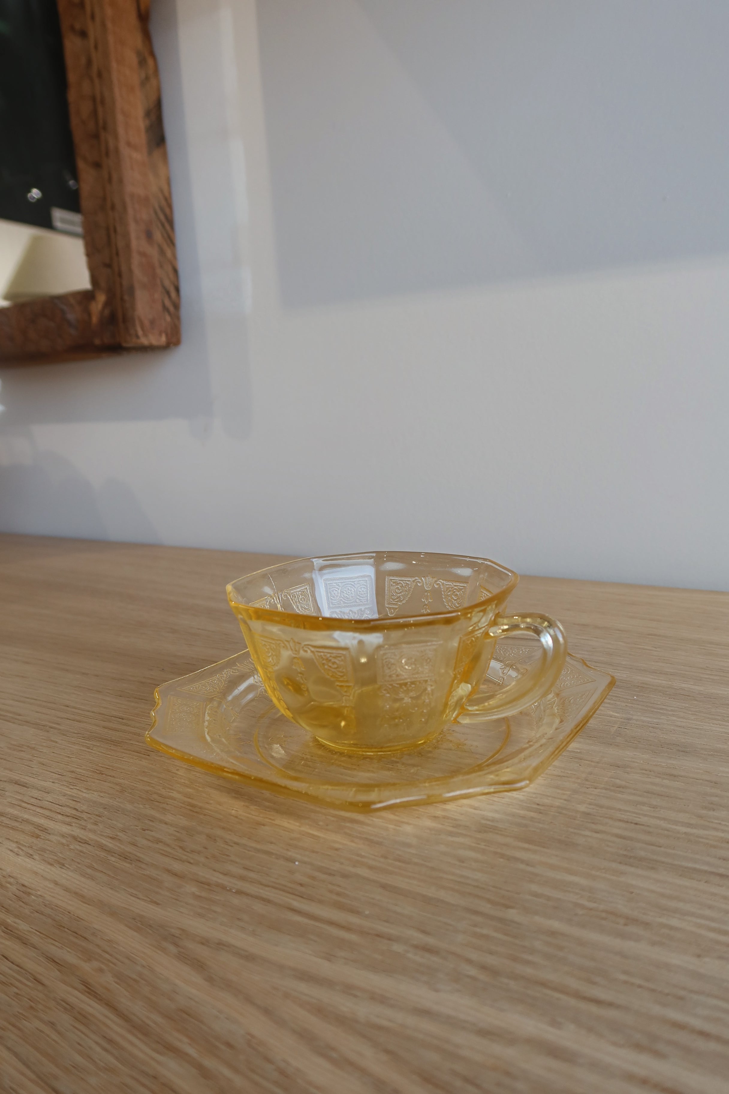 Yellow Vintage Tea Cup Set