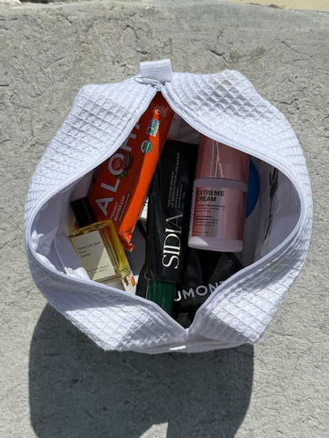 Large Custom Waffle Cosmetic Bag