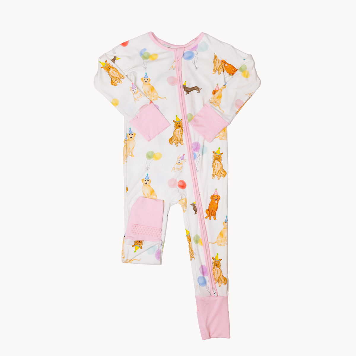 Sleep Romper Dog PartyPink