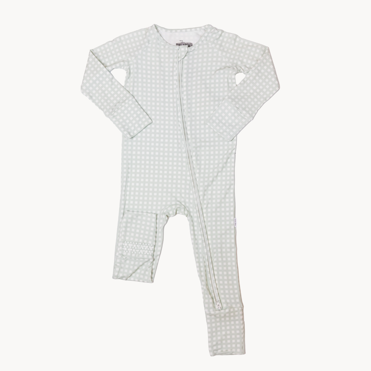 Sleep Romper GinghamSage