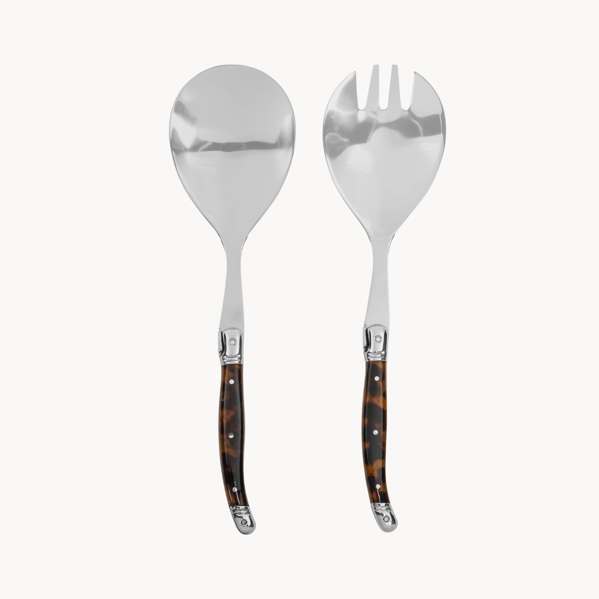 Laguiole Connoisseur Tortoise Shell Salad Servers