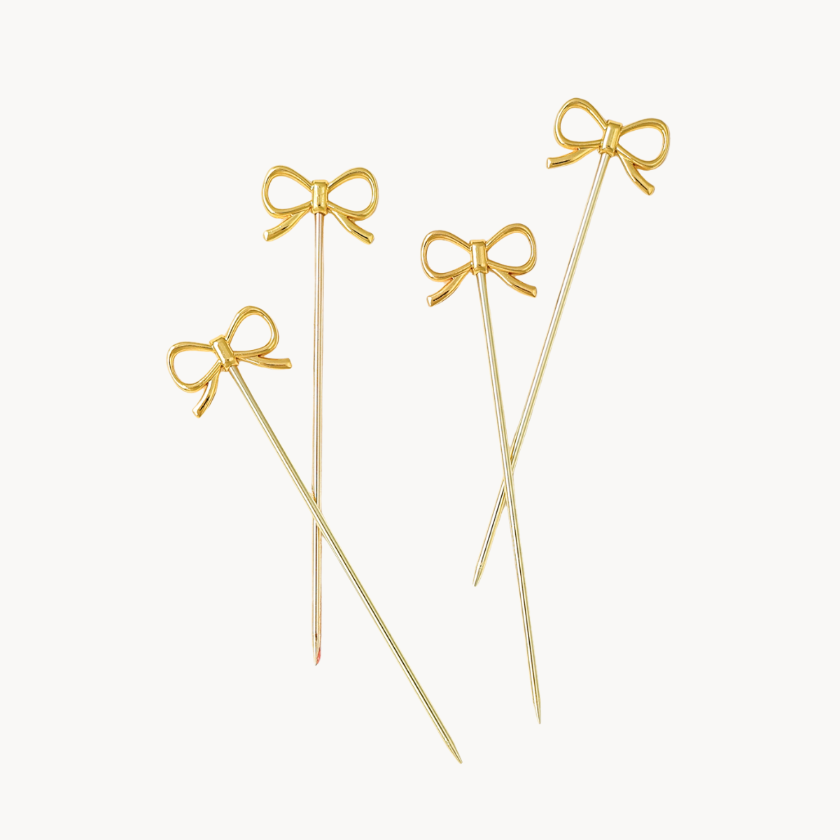 Gold Bow Cocktail Picks