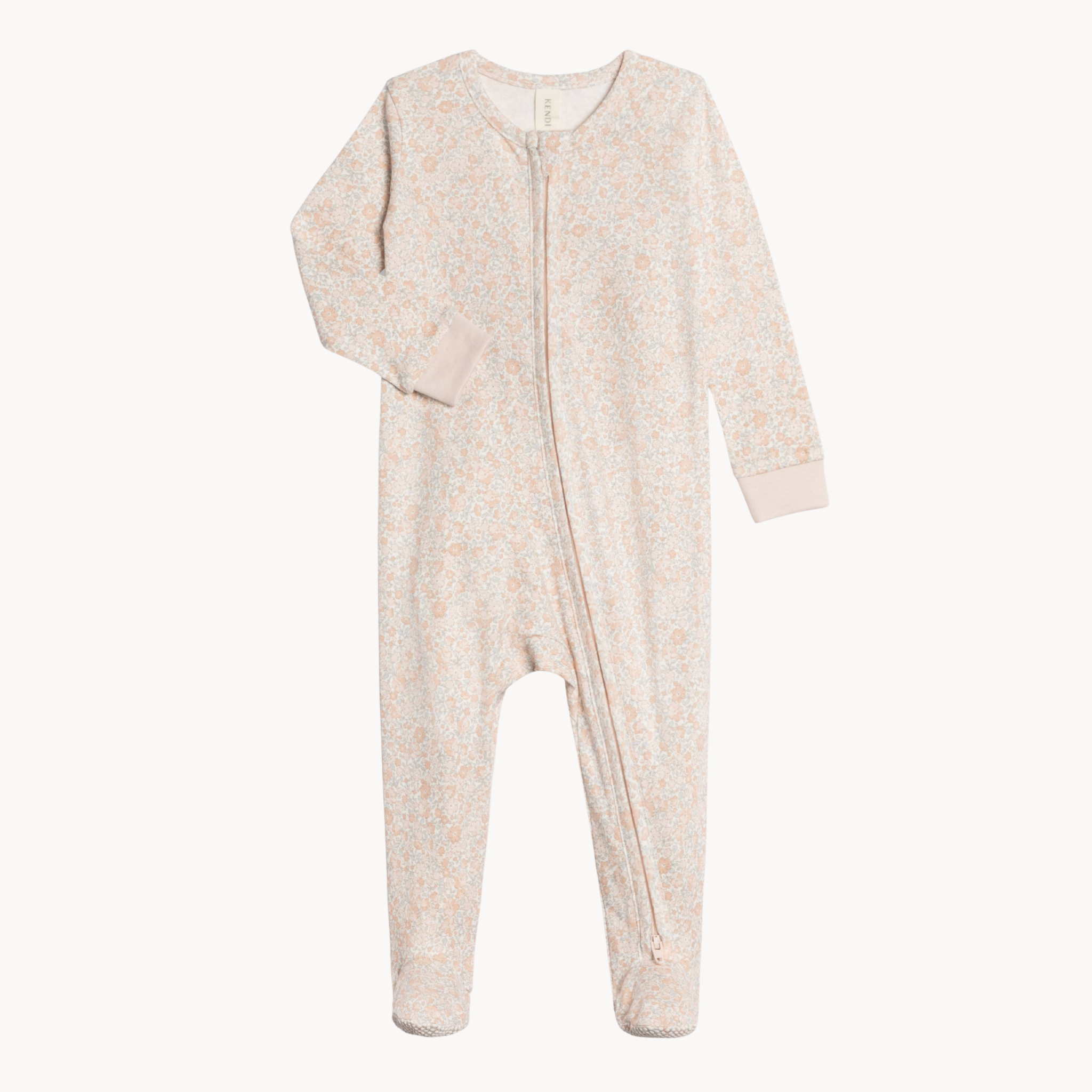 Onesie Belmont Floral / Shell + Powder