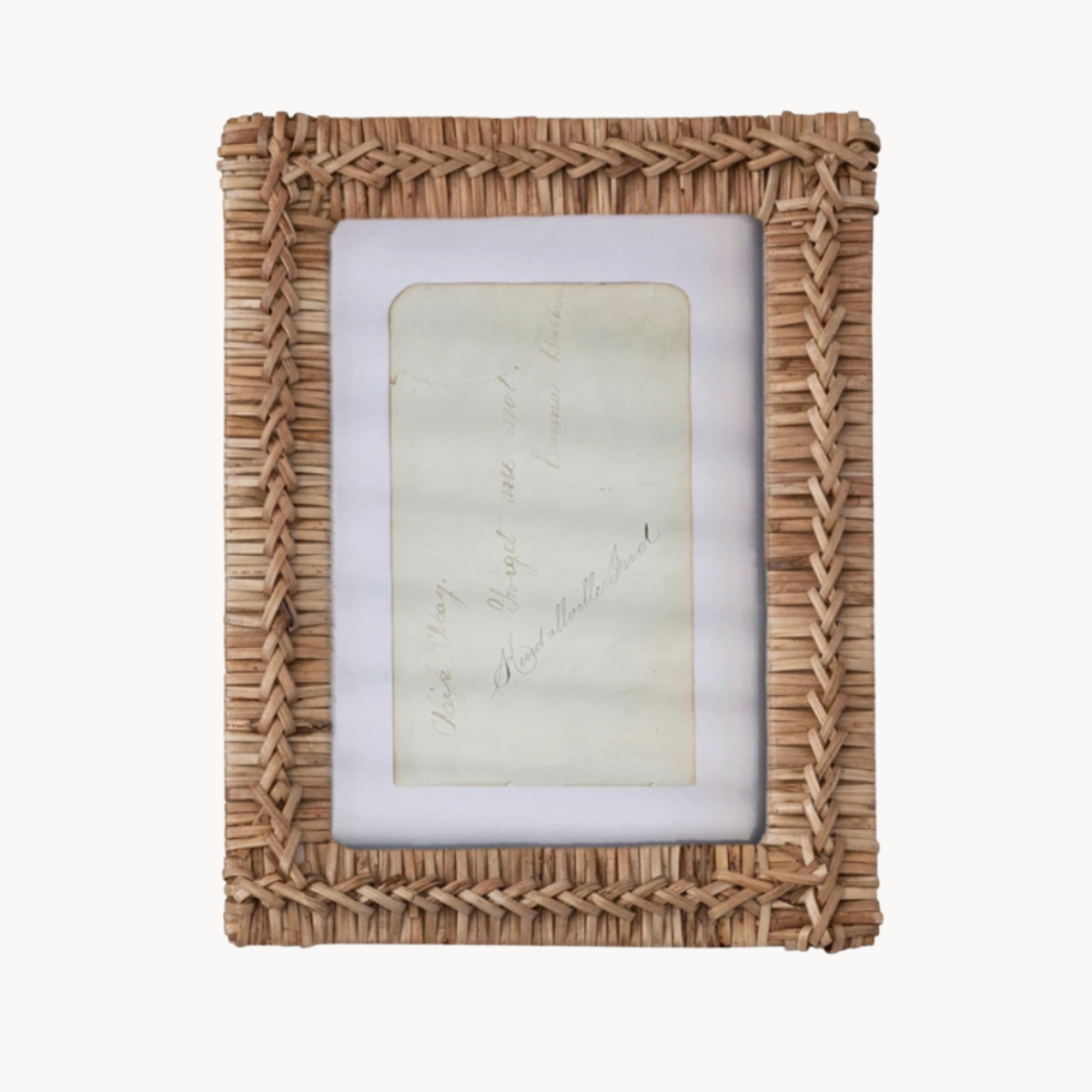 rattan picture frame