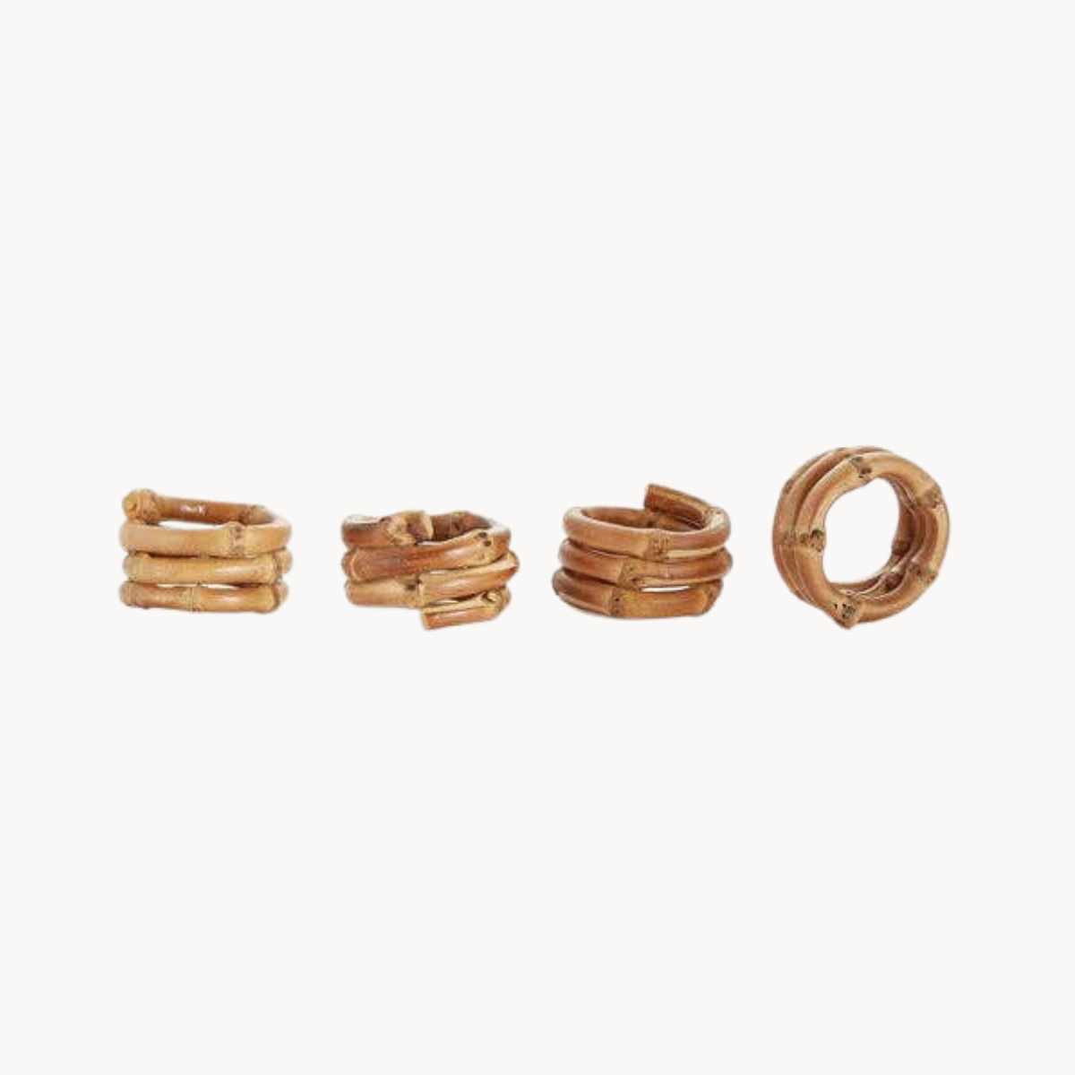 Bamboo Napkin Ring, Set of 4