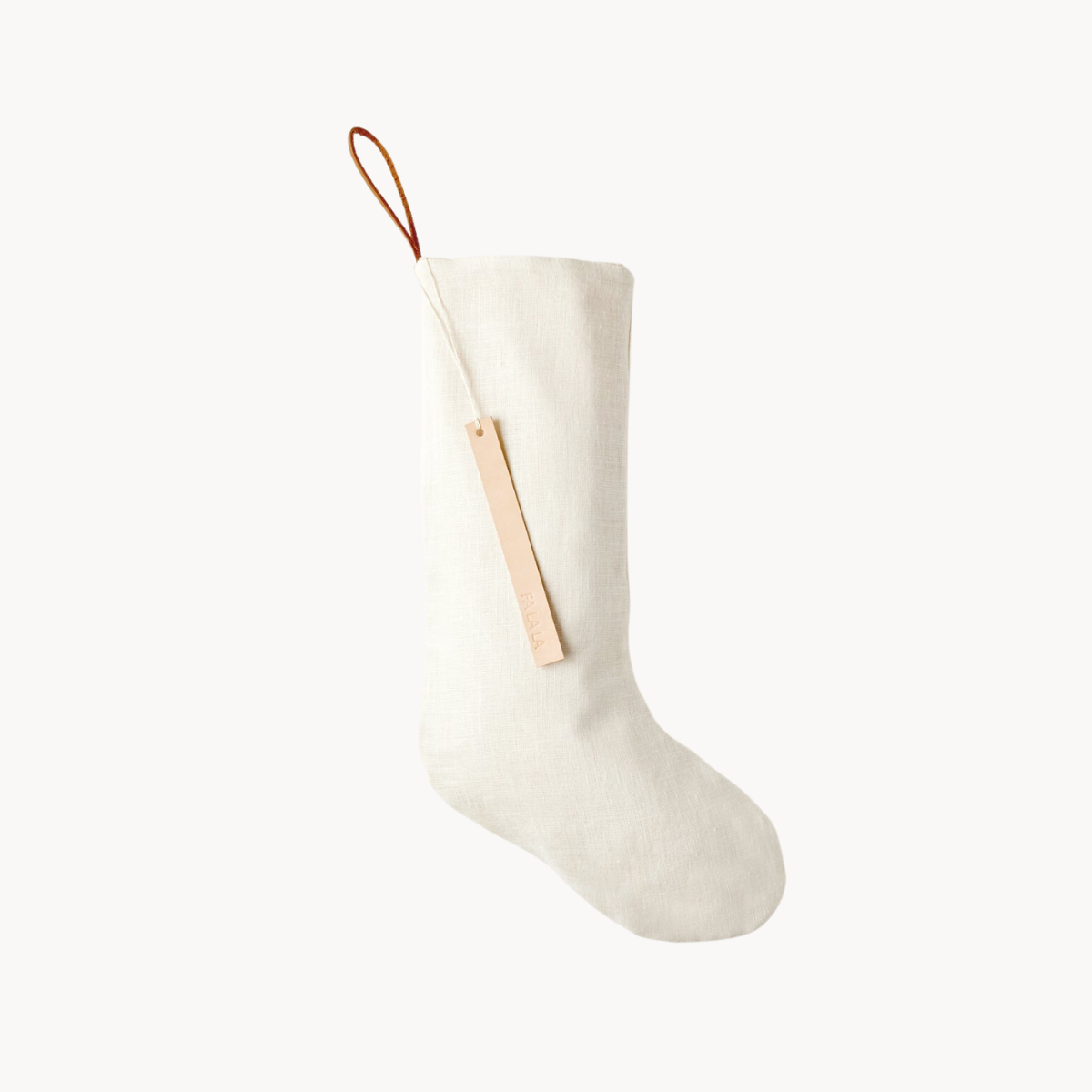 FA LA LA Linen Stocking