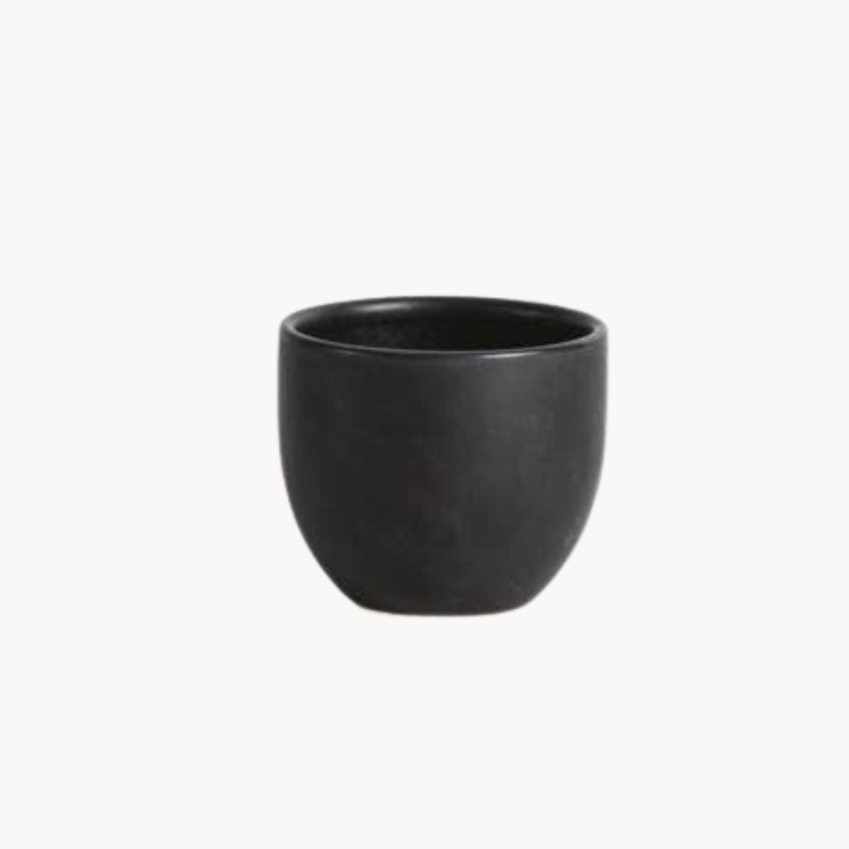 Black Matte Coffee Cups- Set of 2