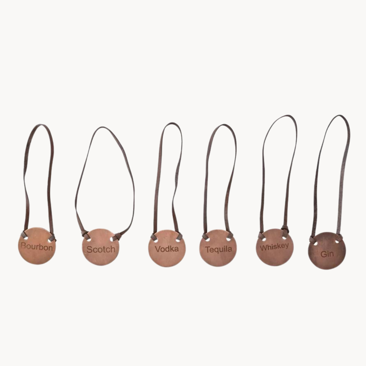 Antique Copper Bottle Tags