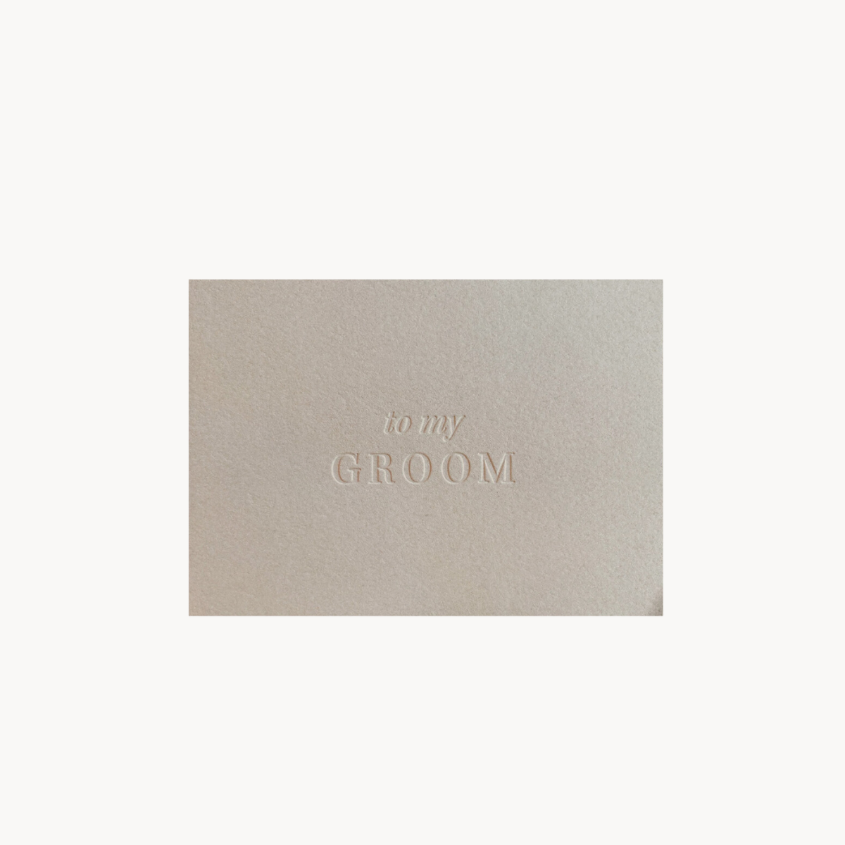 To My Groom Card