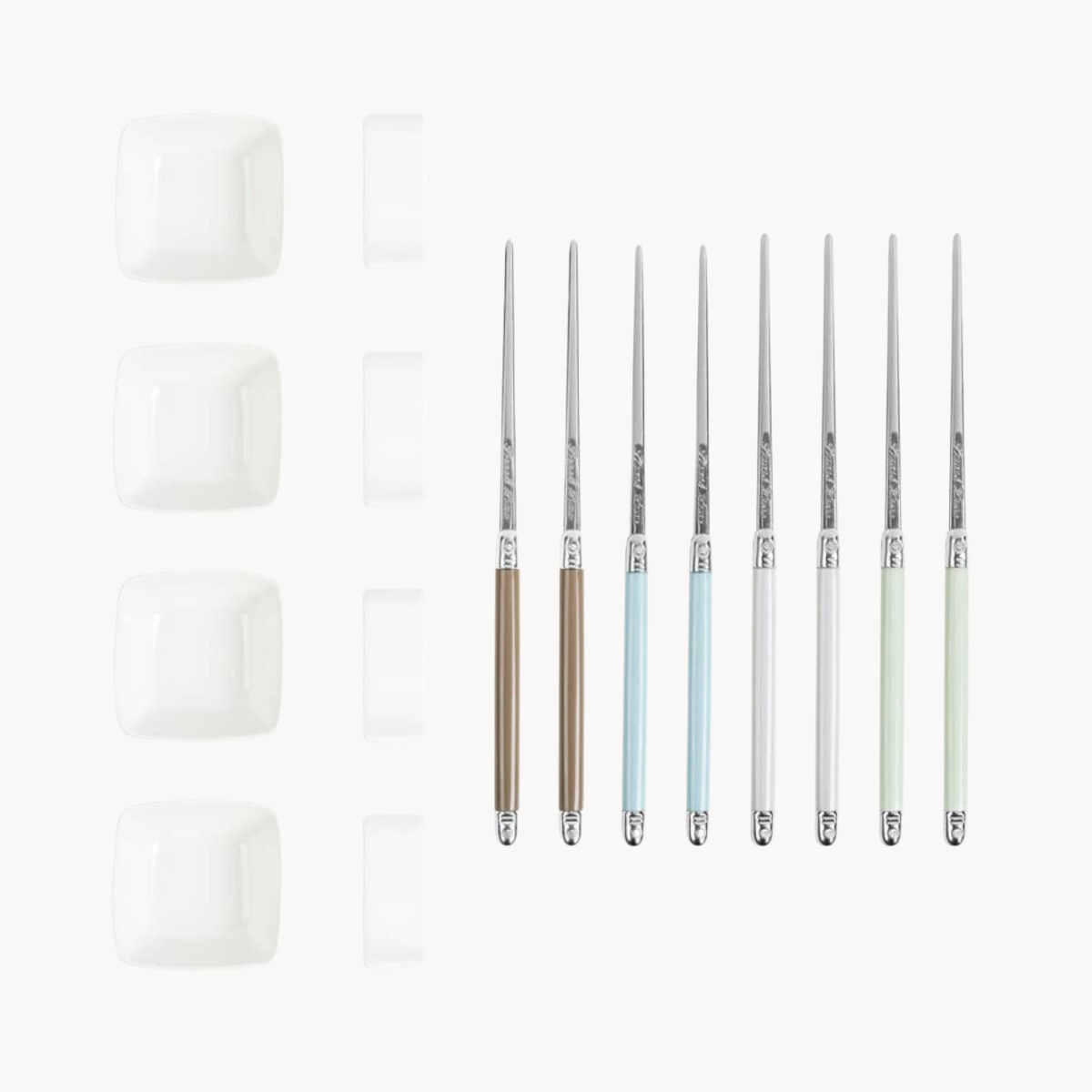 Mother of Pearl Chopsticks & Ceramic Bowl Set