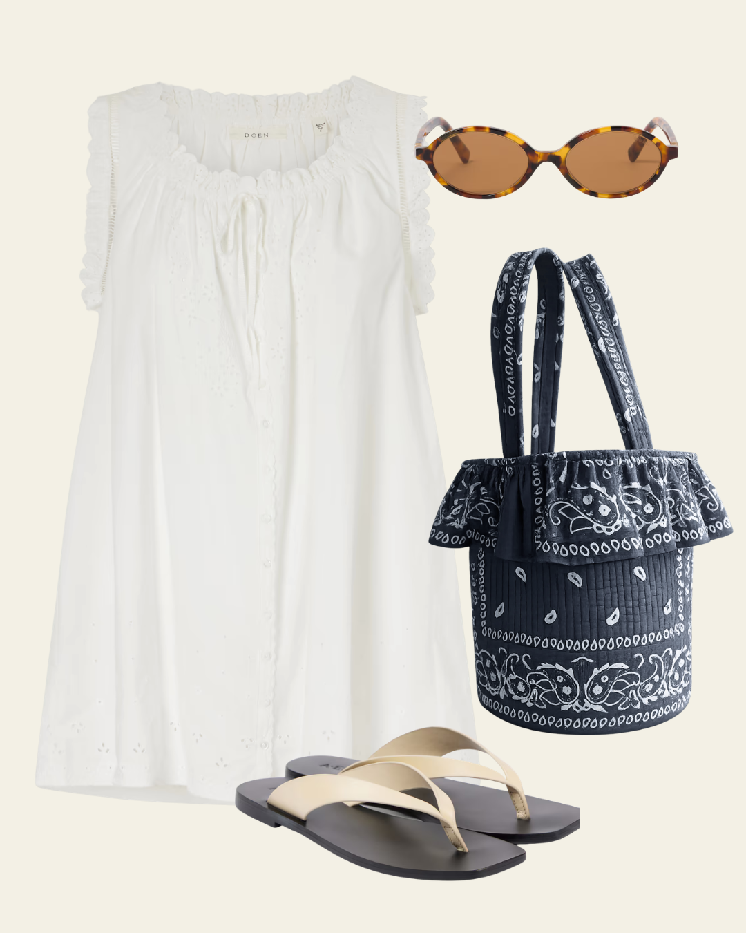 Navy Paisley Stroller Bag