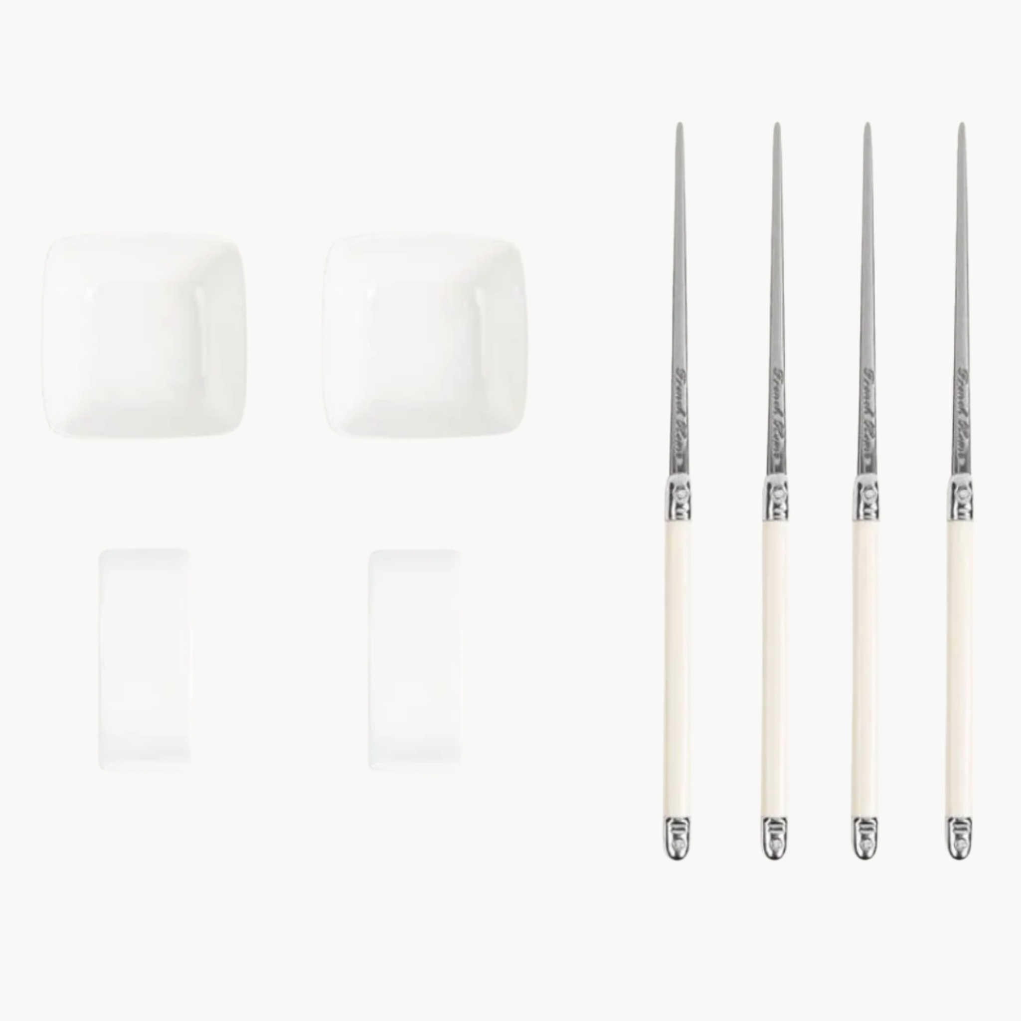 chopsticks with ceramic rests and sauce bowls set in minimalist design for everyday dining