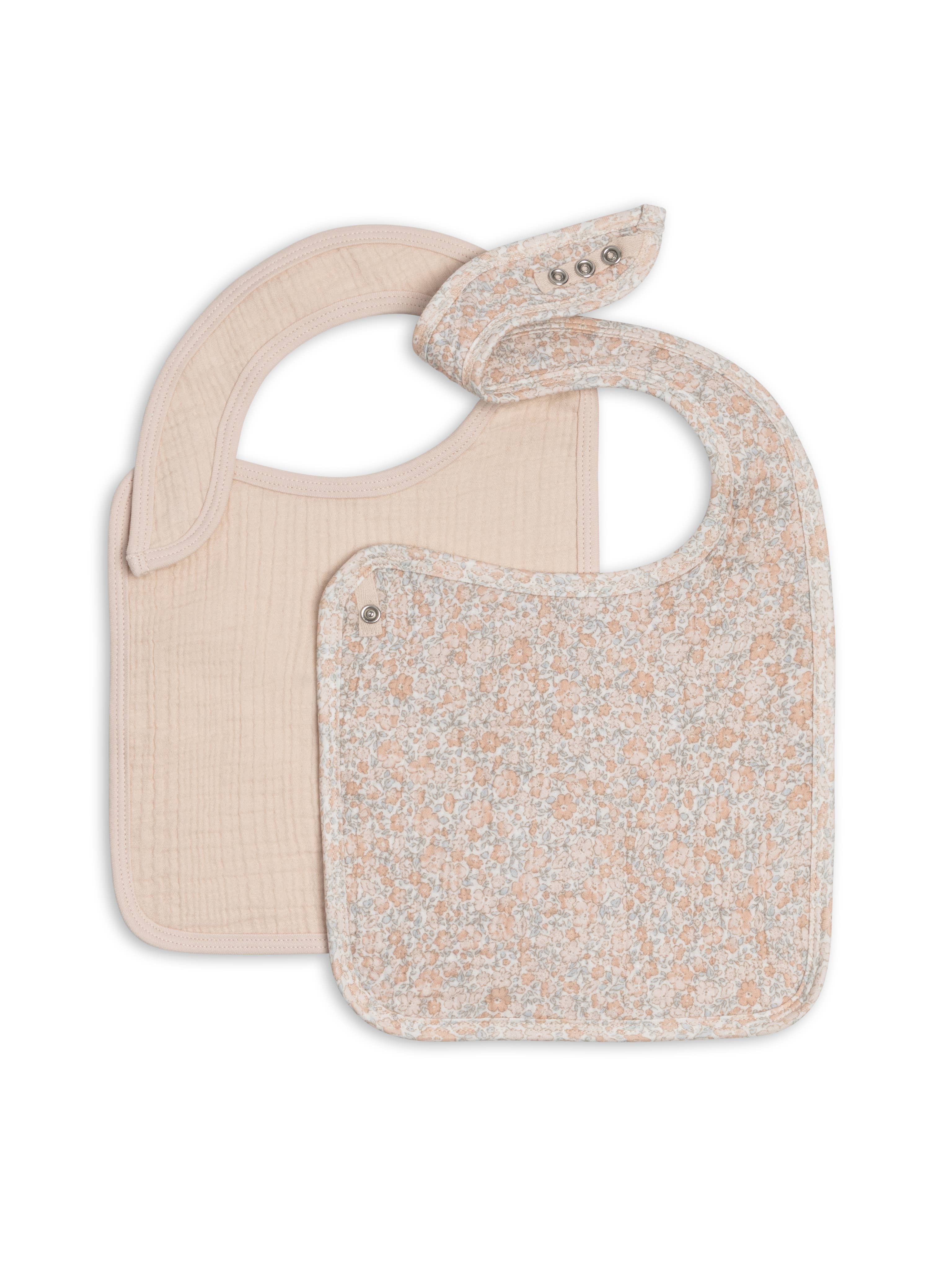 2-Pack Bibs Floral + Shell