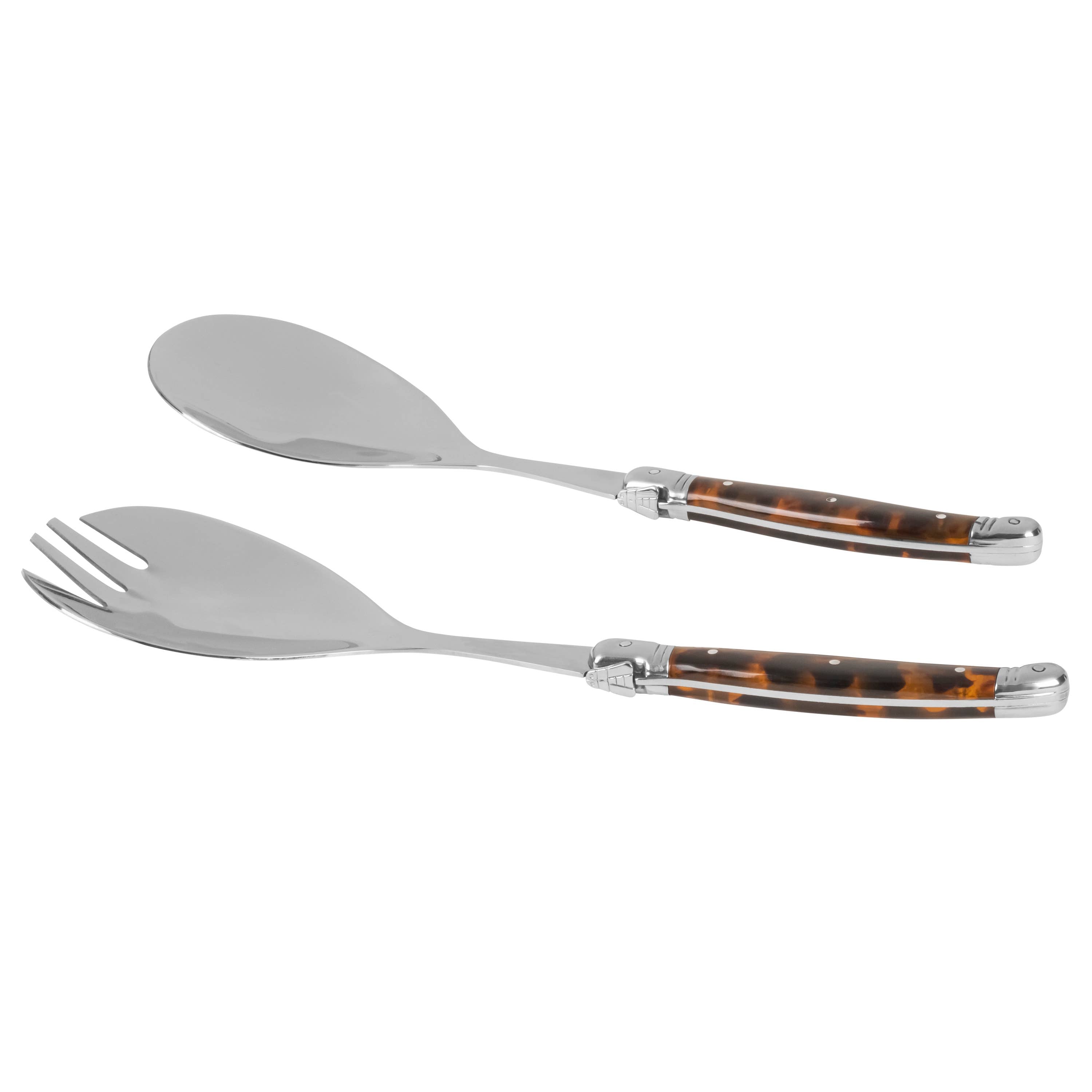 Laguiole Connoisseur Tortoise Shell Salad Servers