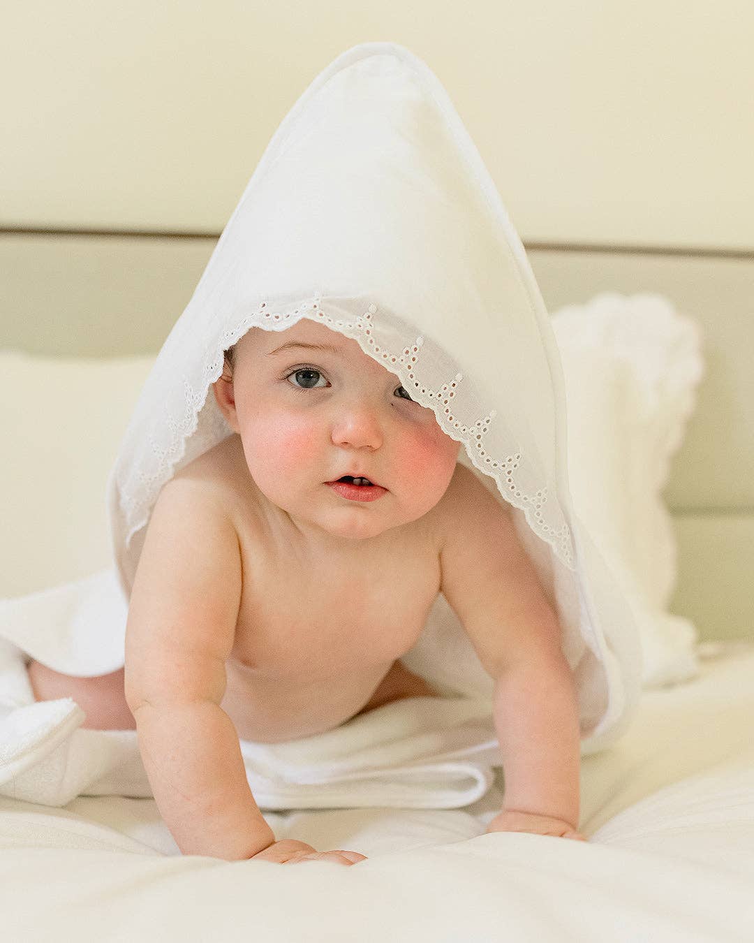 Eyelet Hooded Baby Bath Towel