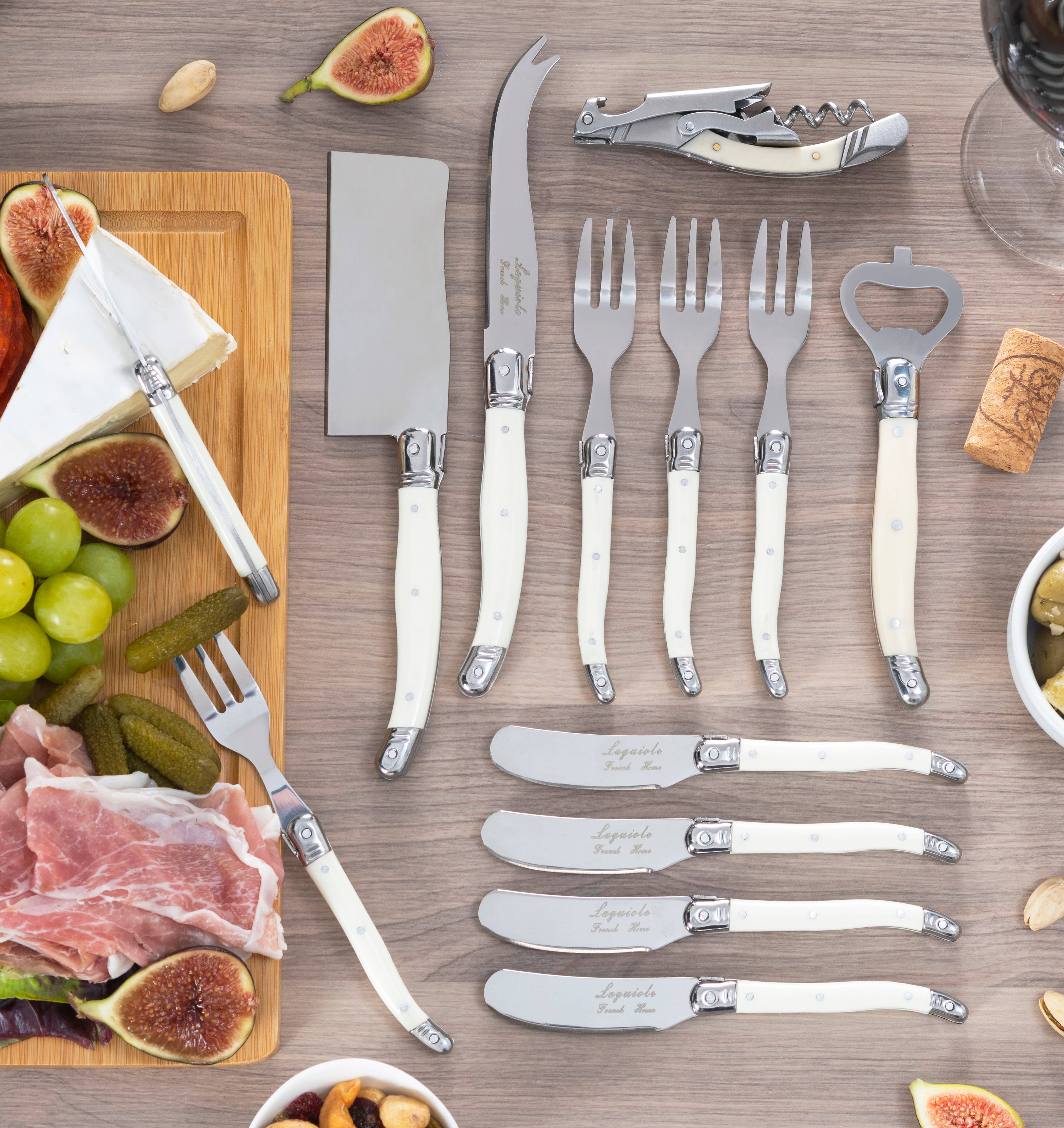 Laguiole 4-Piece Spreader Set with Faux Ivory Handles