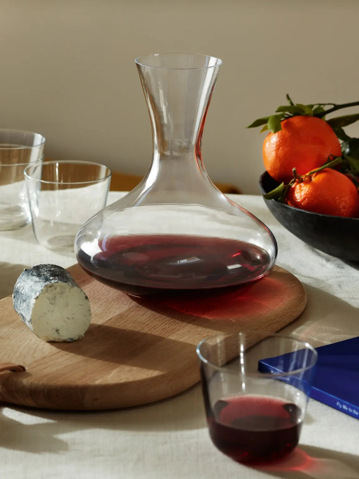 Wine Oak Cheese Board & Wine Carafe