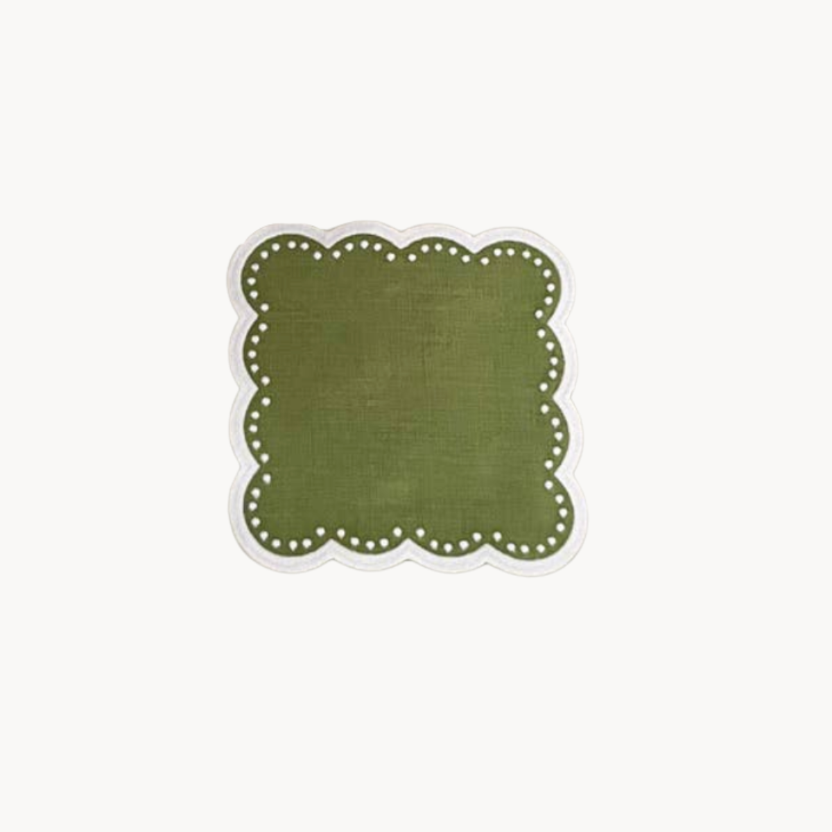Scalloped cocktail napkins
