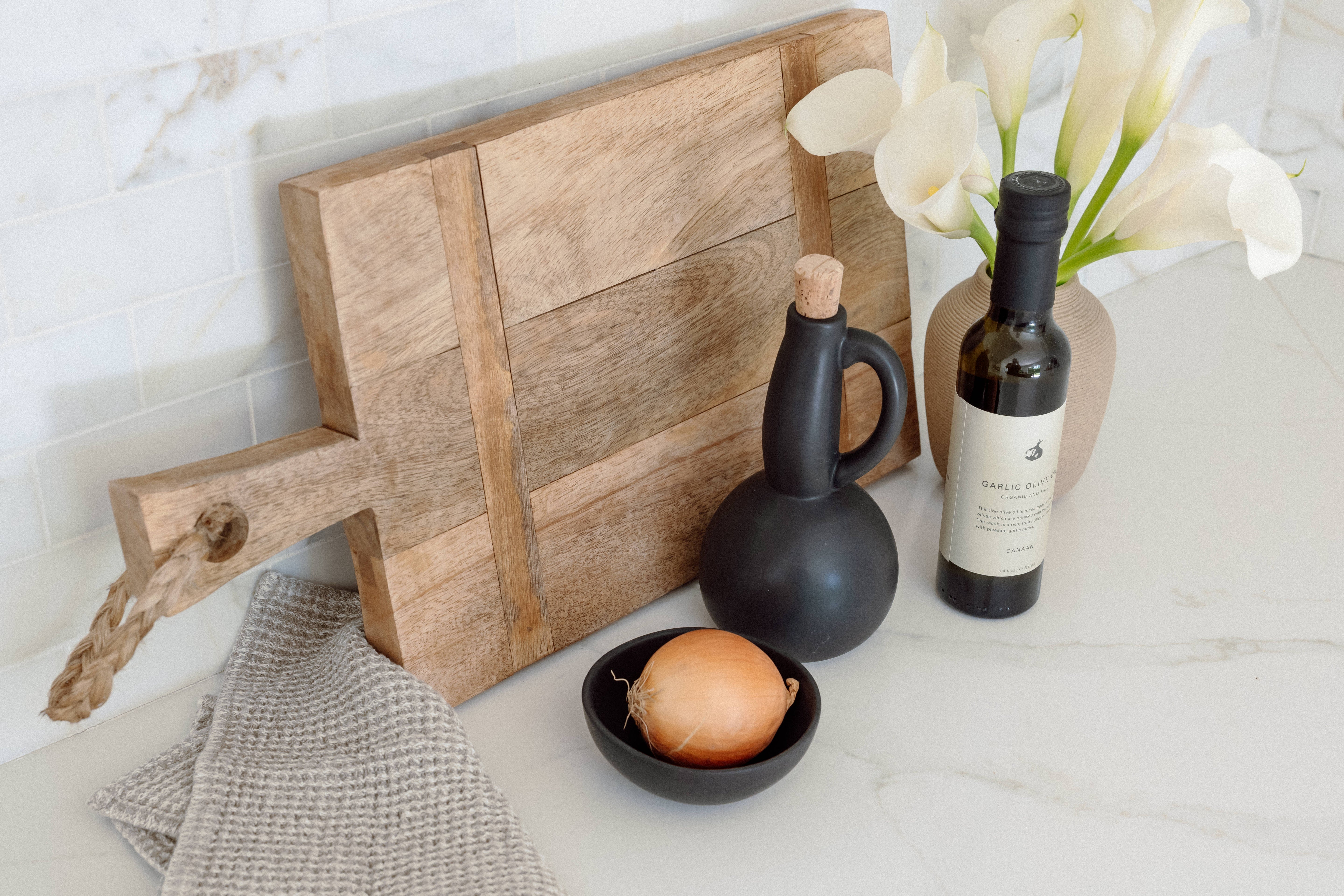 Natural Linen Waffle Dishcloth - Set of 2