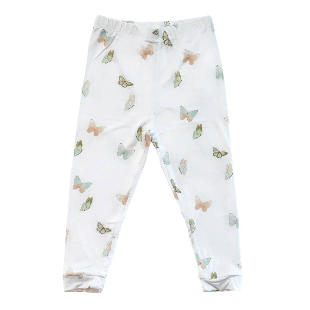 Long Sleeve Pajamas Two-Piece Set- Butterflies: 12-18m