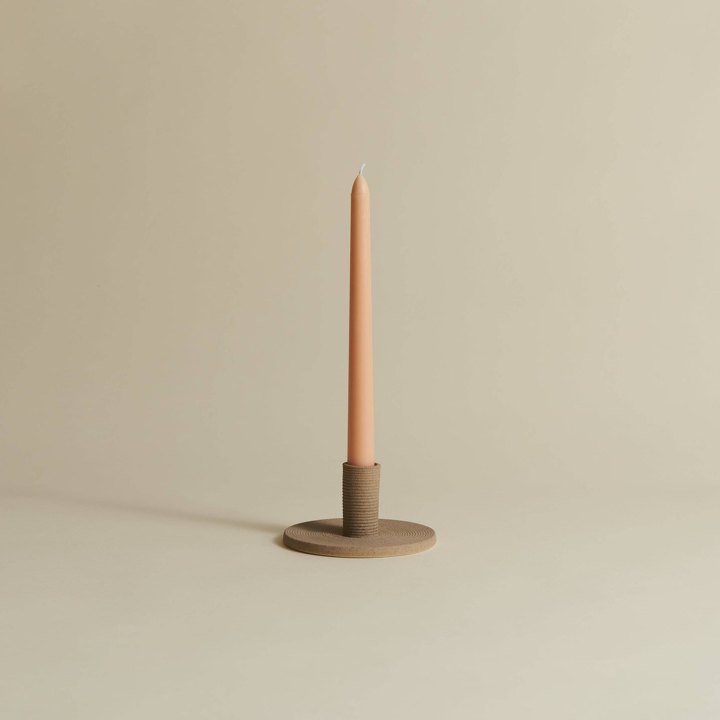 Natural Clay Taper Candle Holder