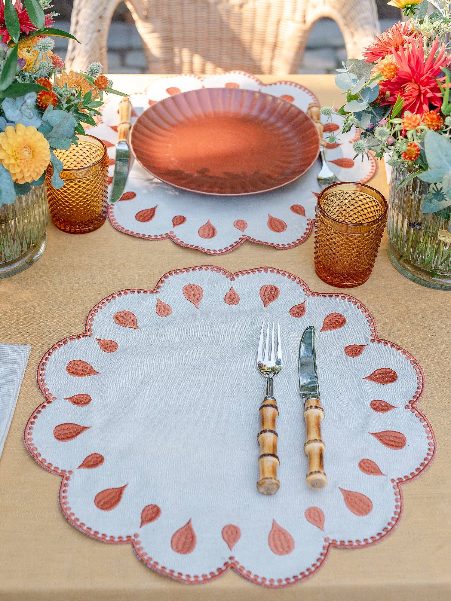 Gotas Beige & Terracotta Placemat