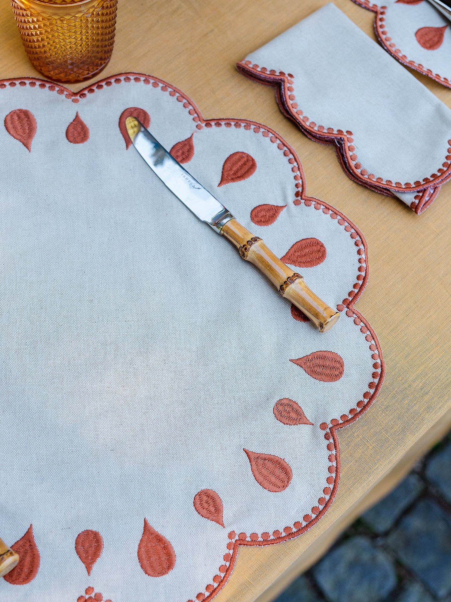 Gotas Beige & Terracotta Placemat