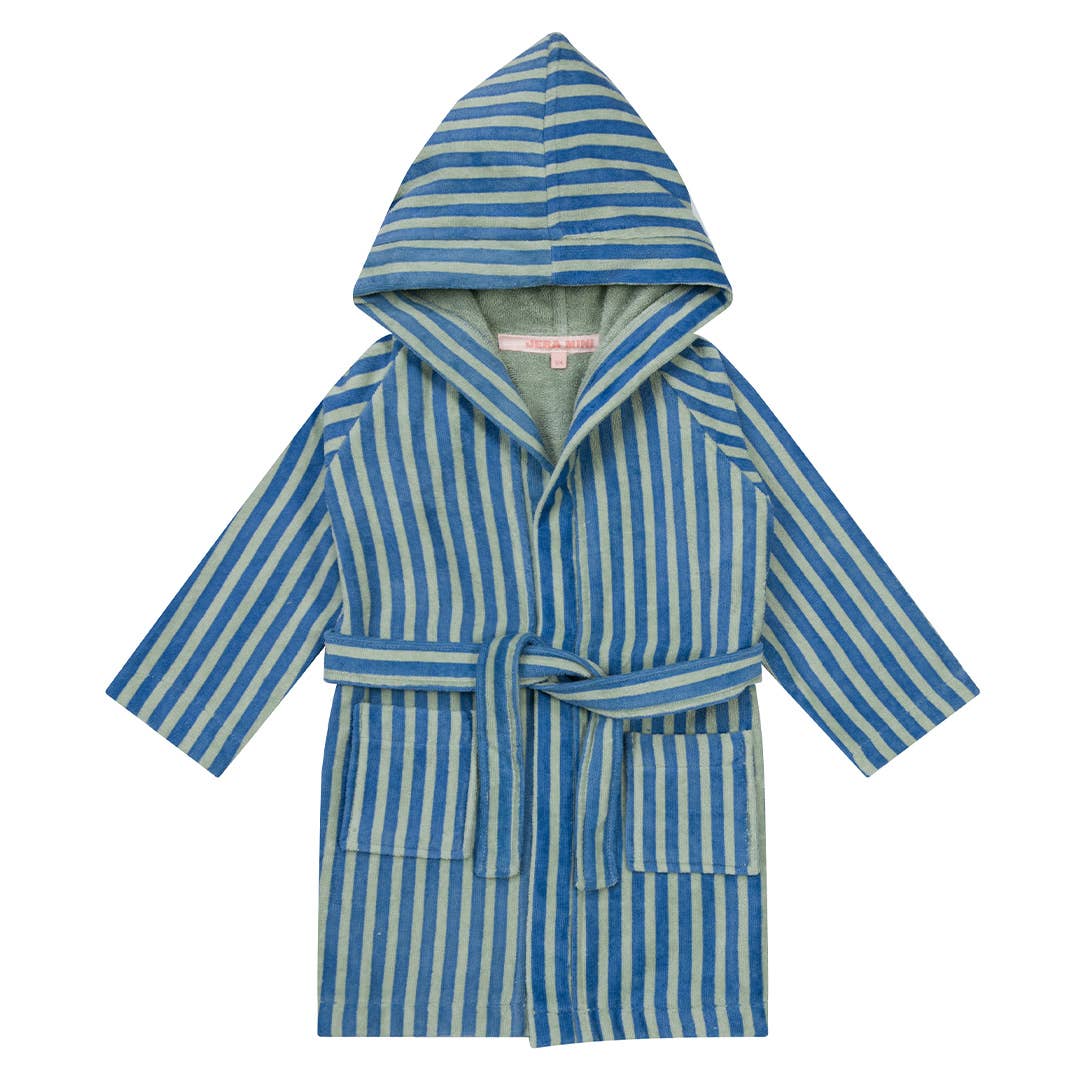 Green Striped Kids Bathrobe