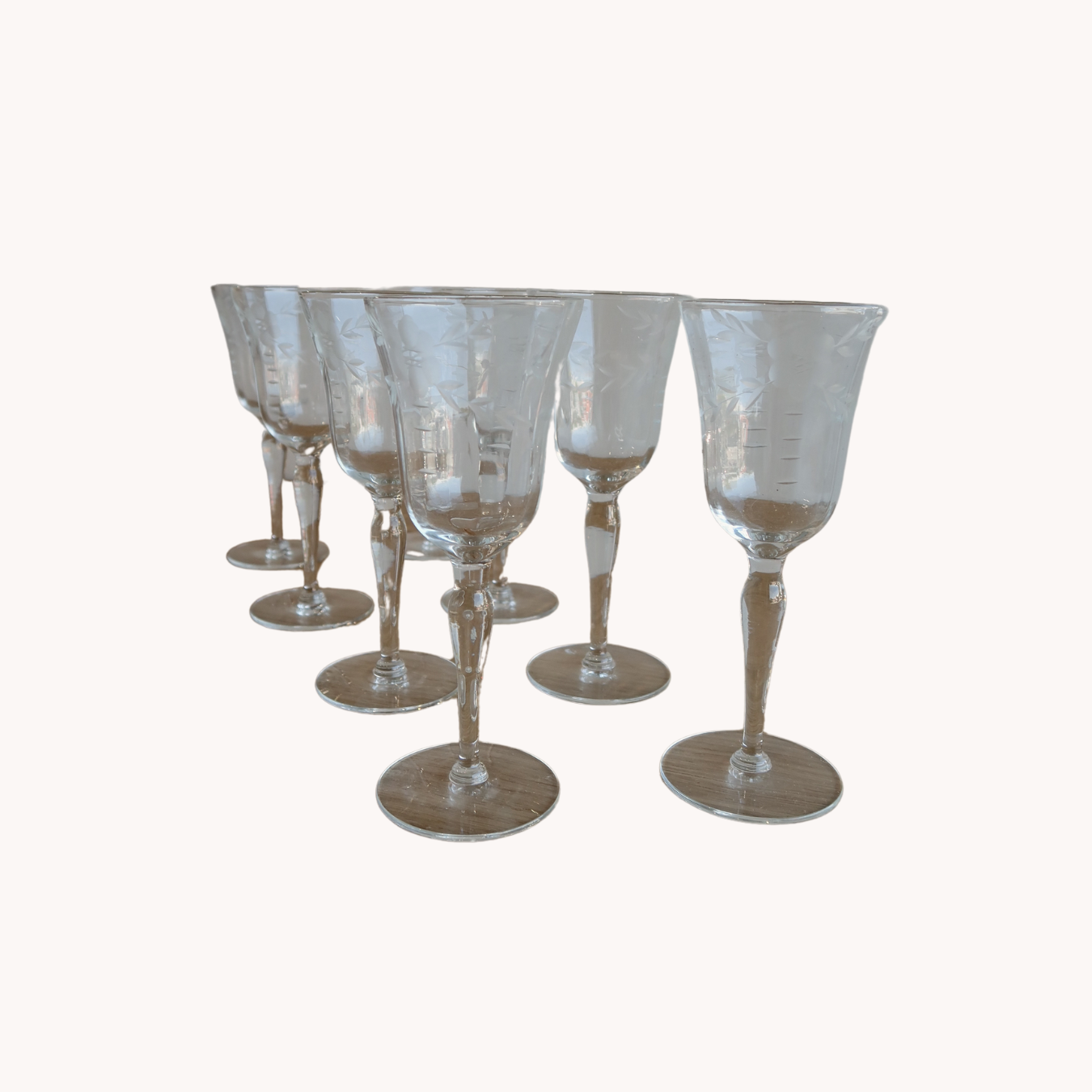 vintage etch goblet