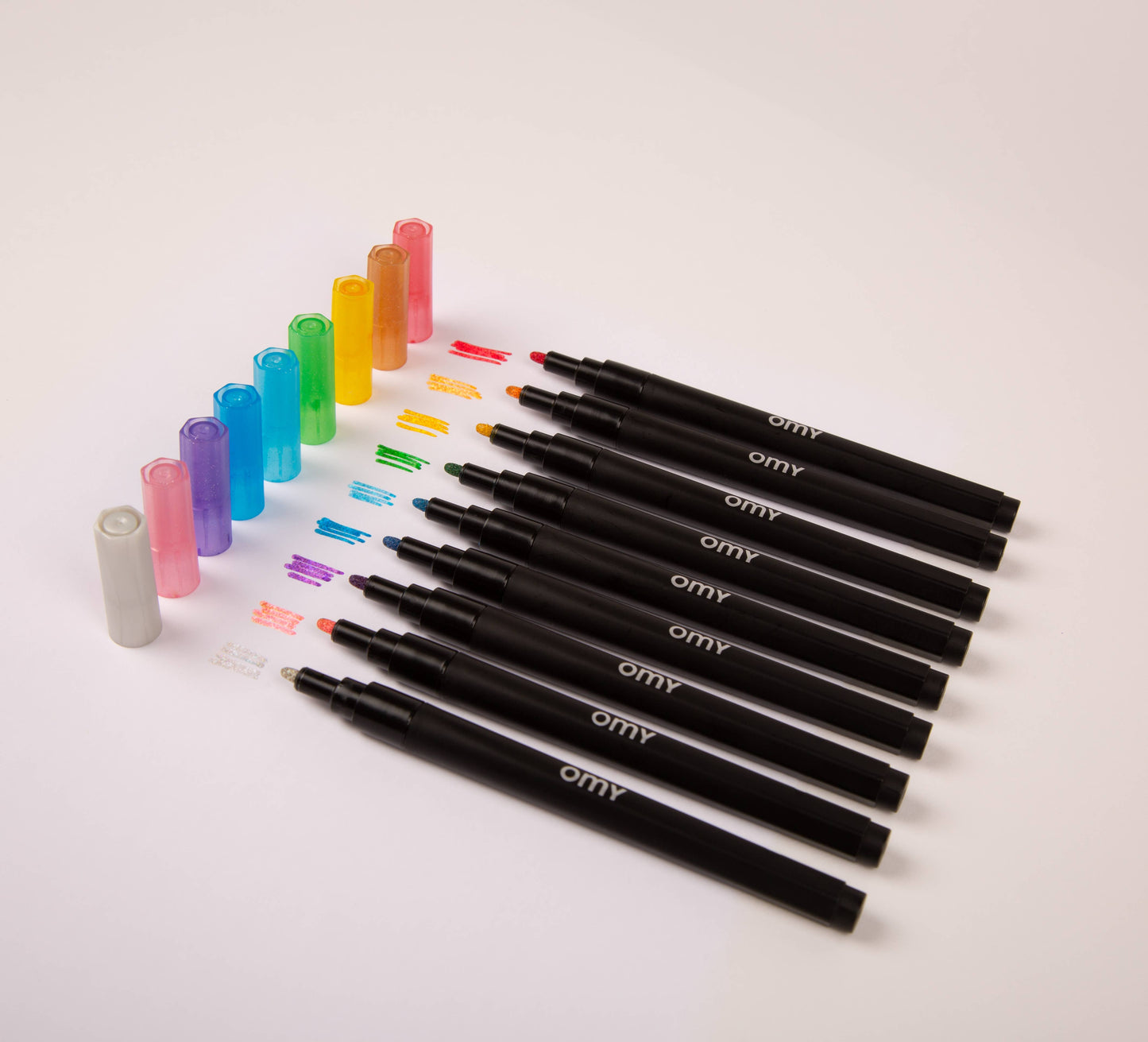 9 Glitter Markers Set