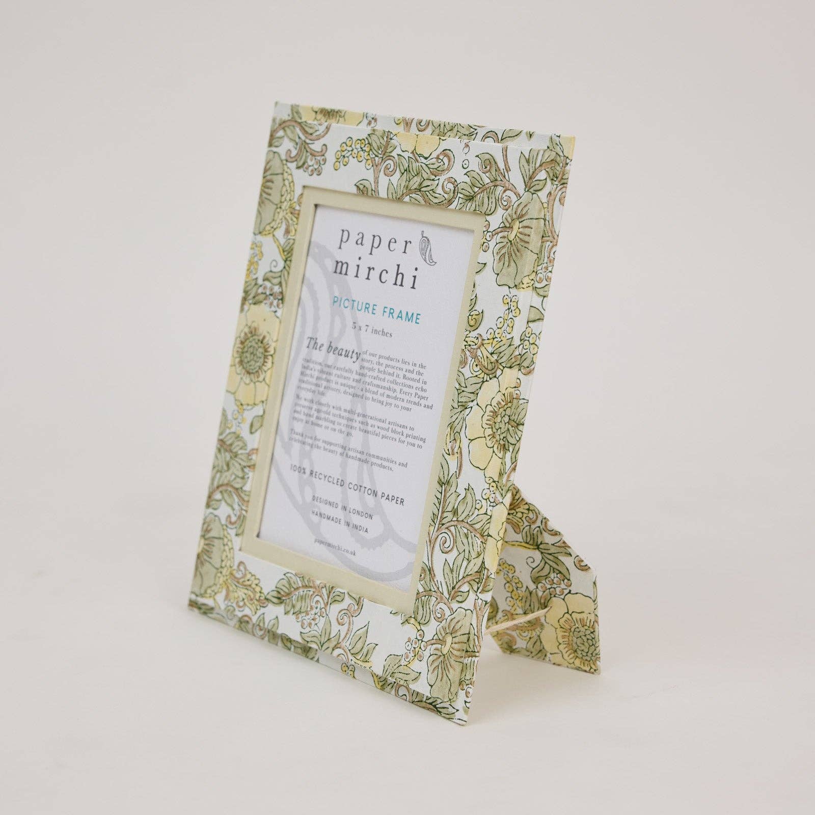 5X7 Block Printed Picture Frame