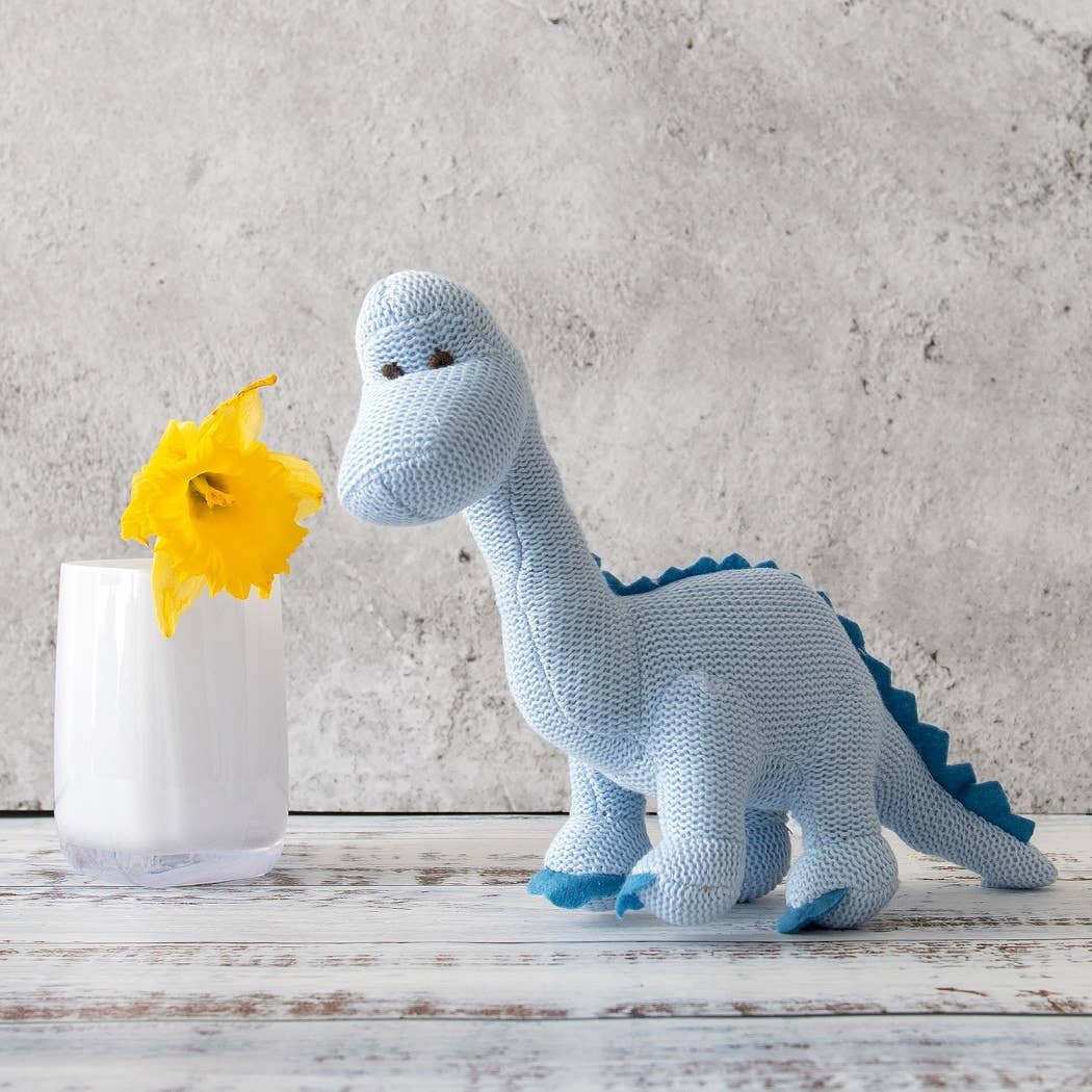 Knitted Dinosaur Baby Rattle