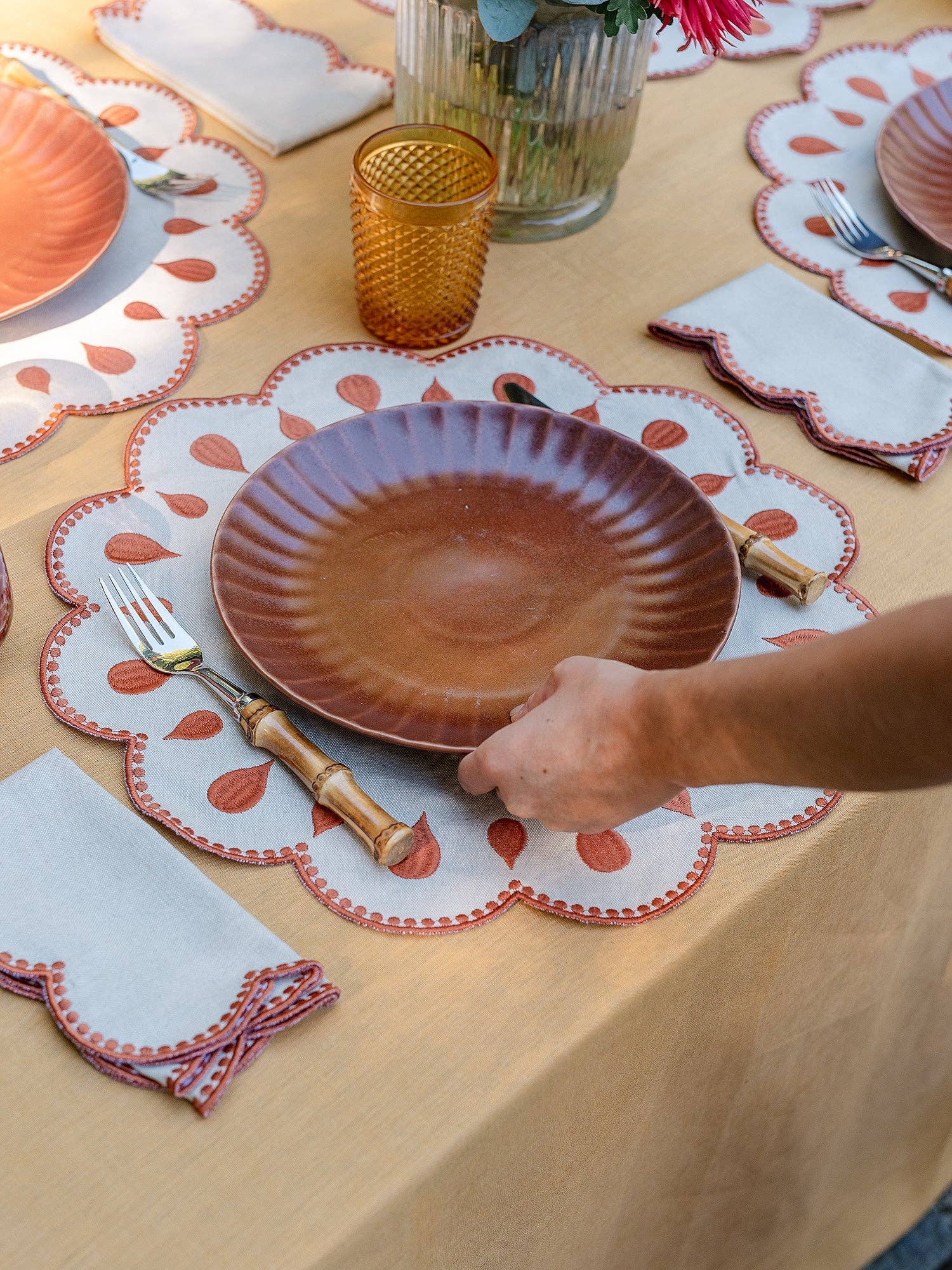 Gotas Beige & Terracotta Placemat