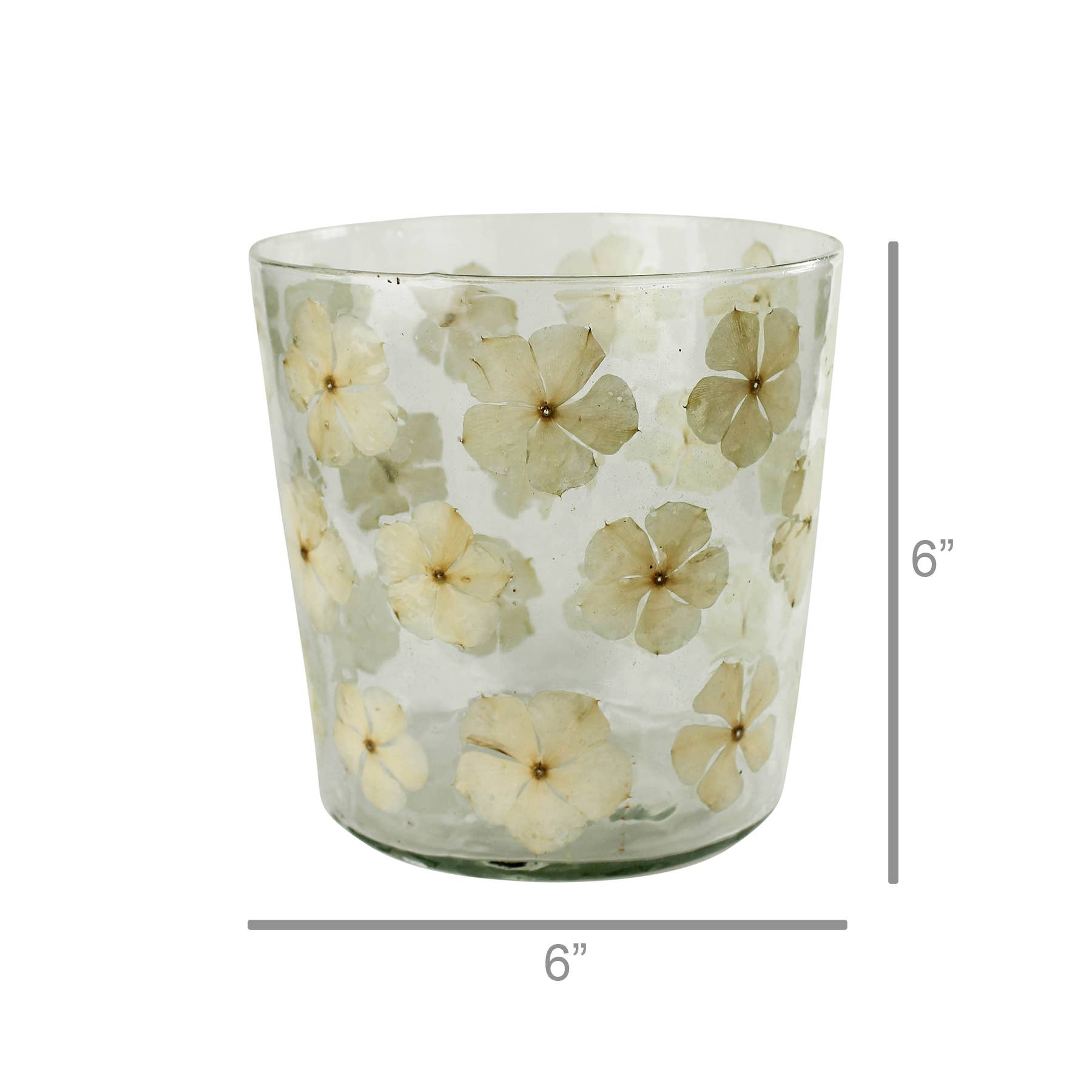 Medium Enameled Flower Hurricane