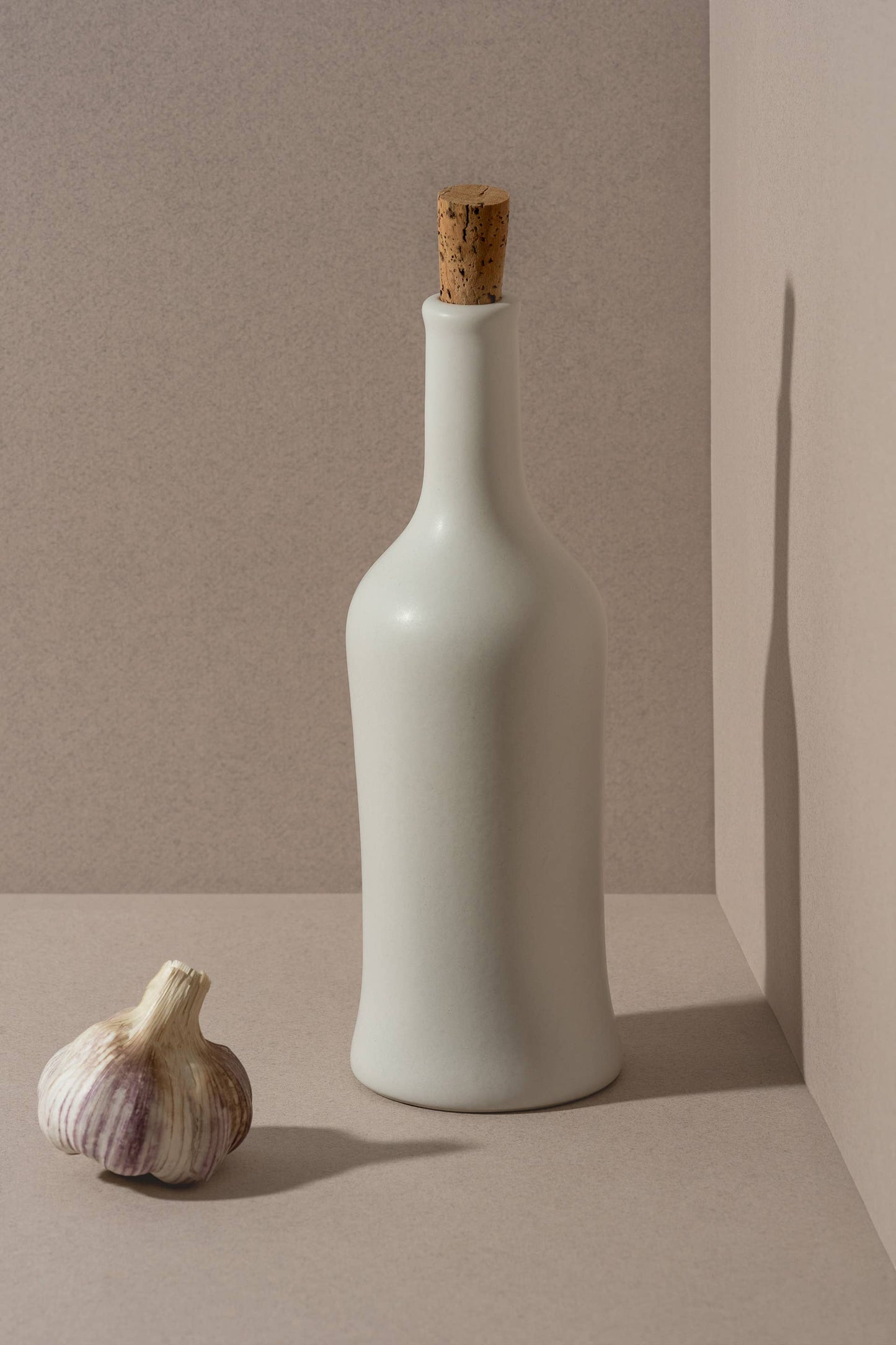 Matte White Olive Oil Bottle