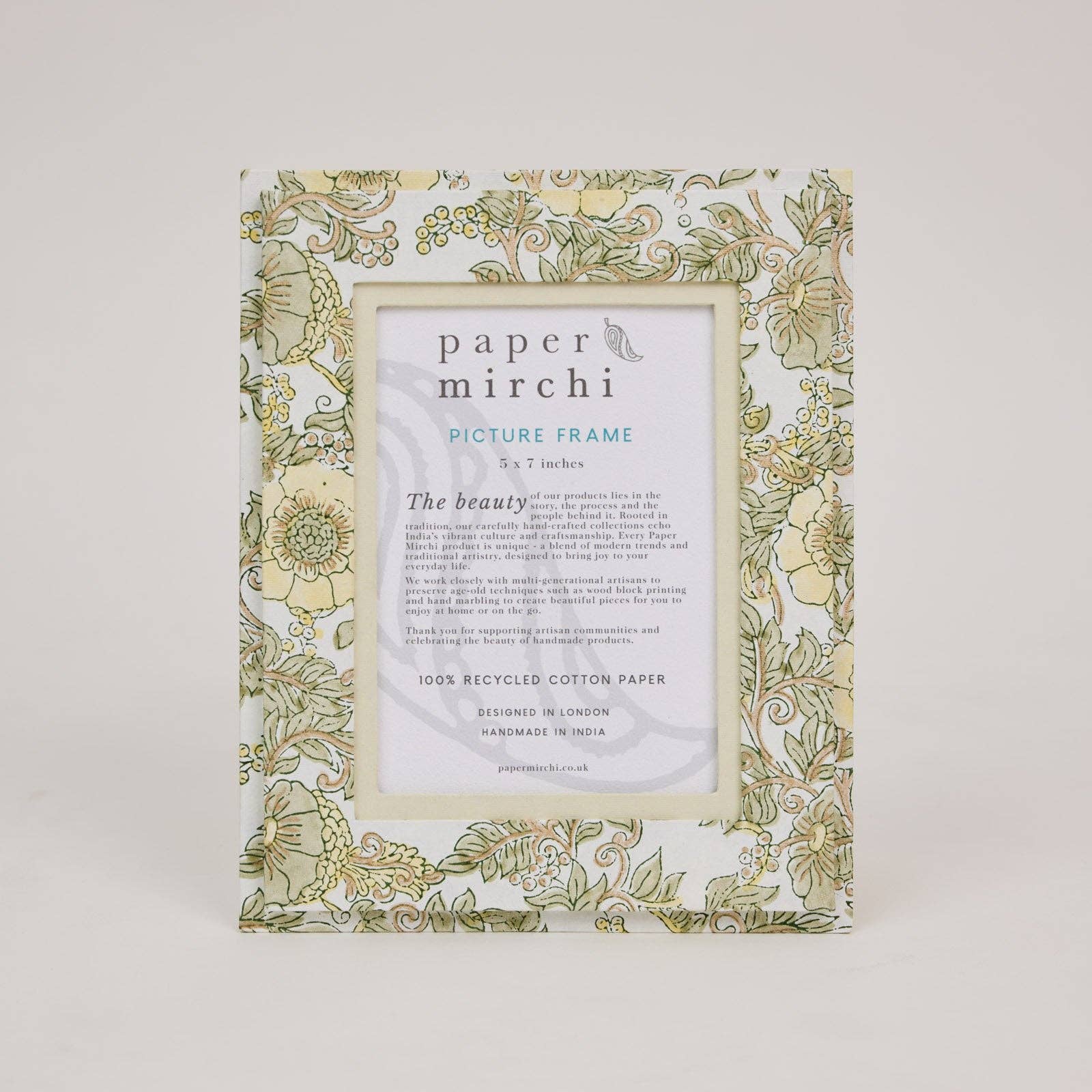 5X7 Block Printed Picture Frame