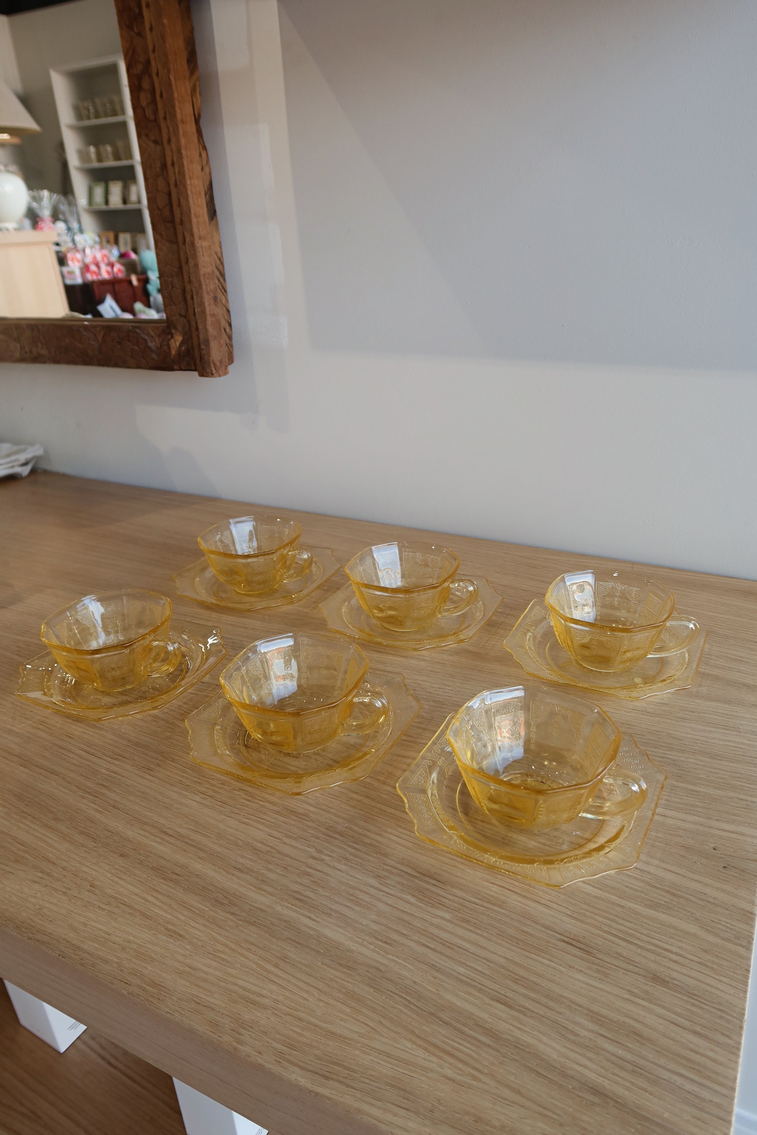 Yellow Vintage Tea Cup Set