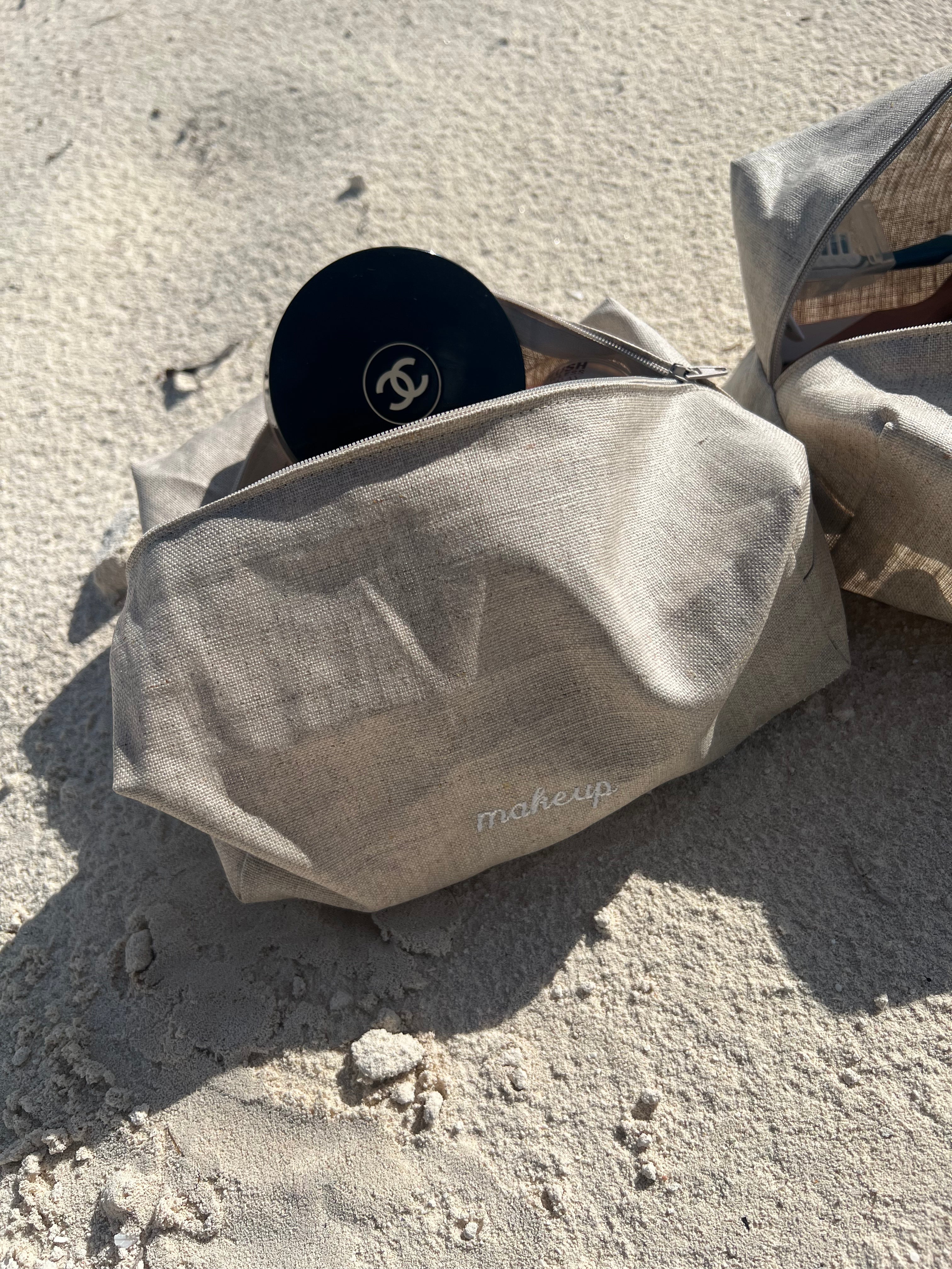Linen Beauty Bags