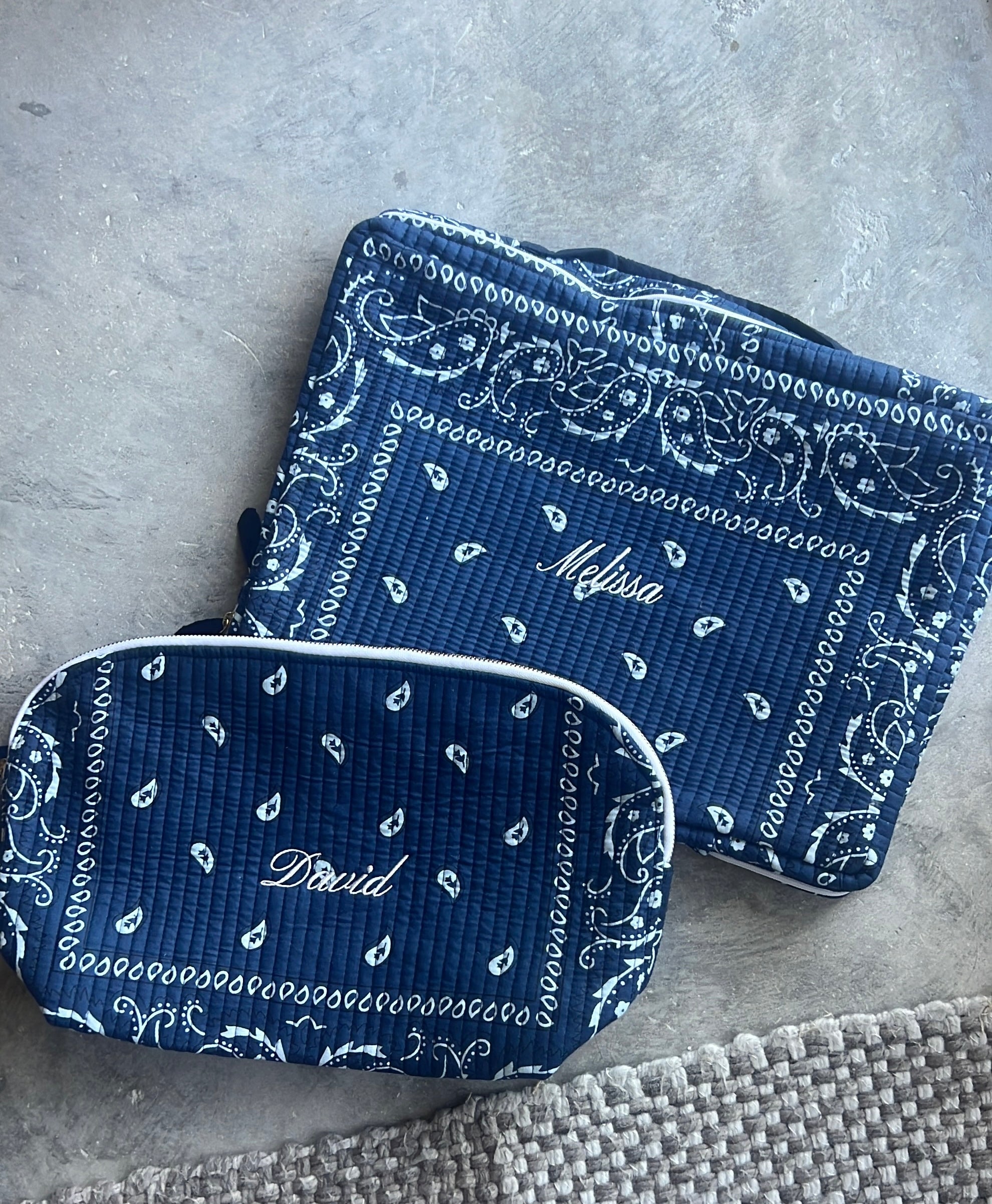Pre-Order Navy Paisley Travel Organizer
