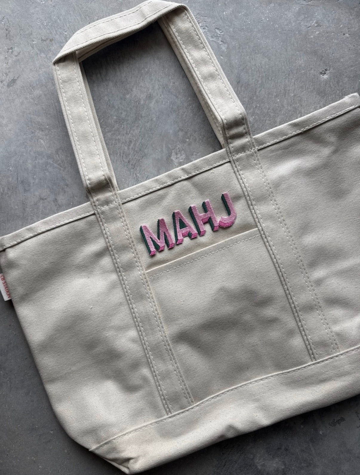 Mahjong Canvas Tote Bag