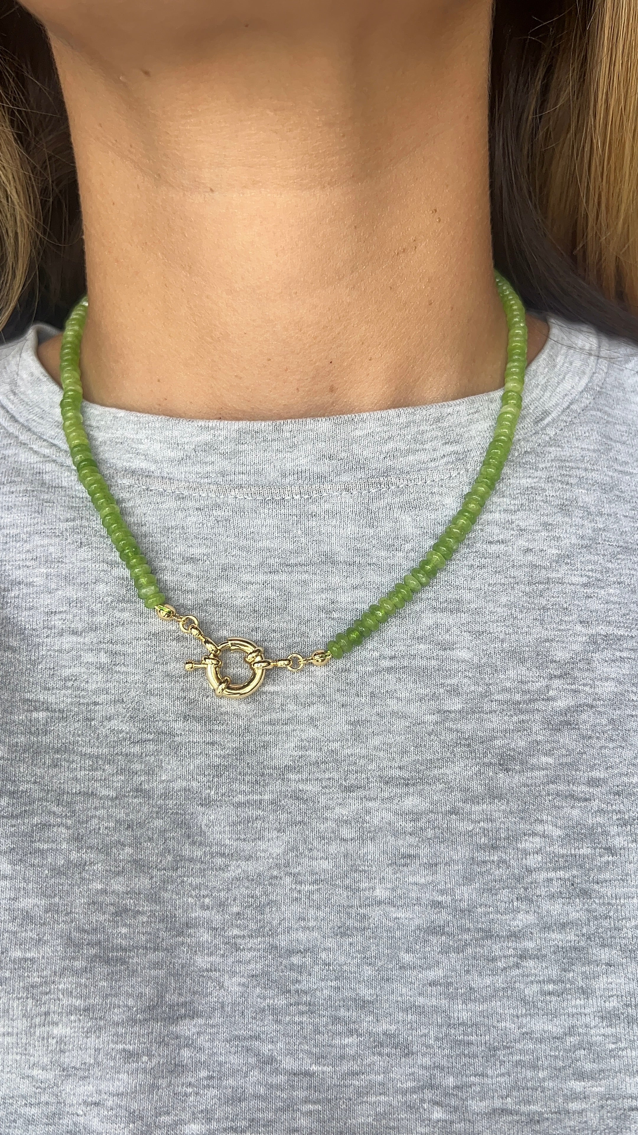 Mini Beaded Gemstone Necklace