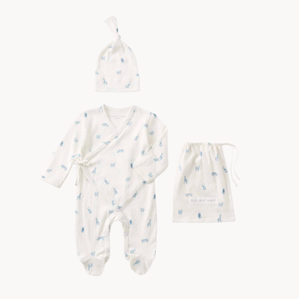 Blue Safari Pointelle Gift Set