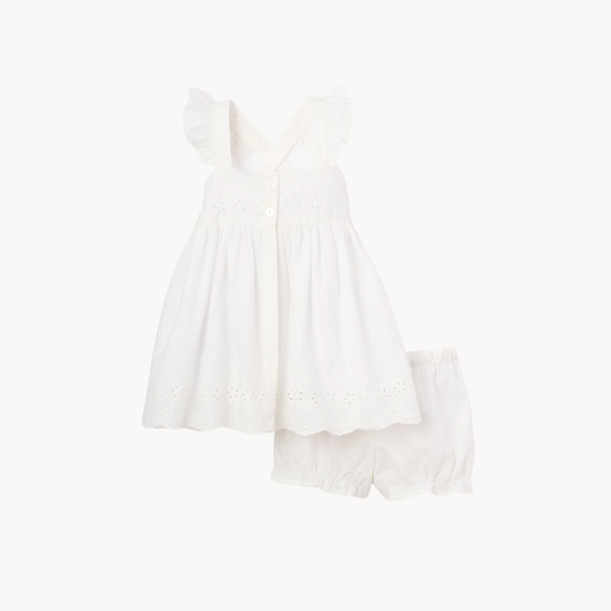 Eyelet Ruffle Dress